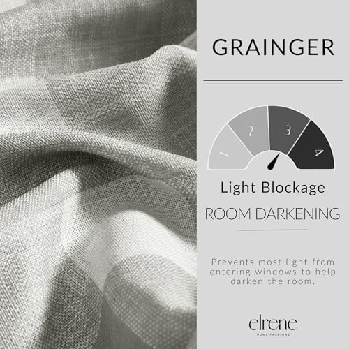 Farmhouse Living Grainger Buffalo-Check Blackout 52″W x 84″L (Pack of 1) Grey
