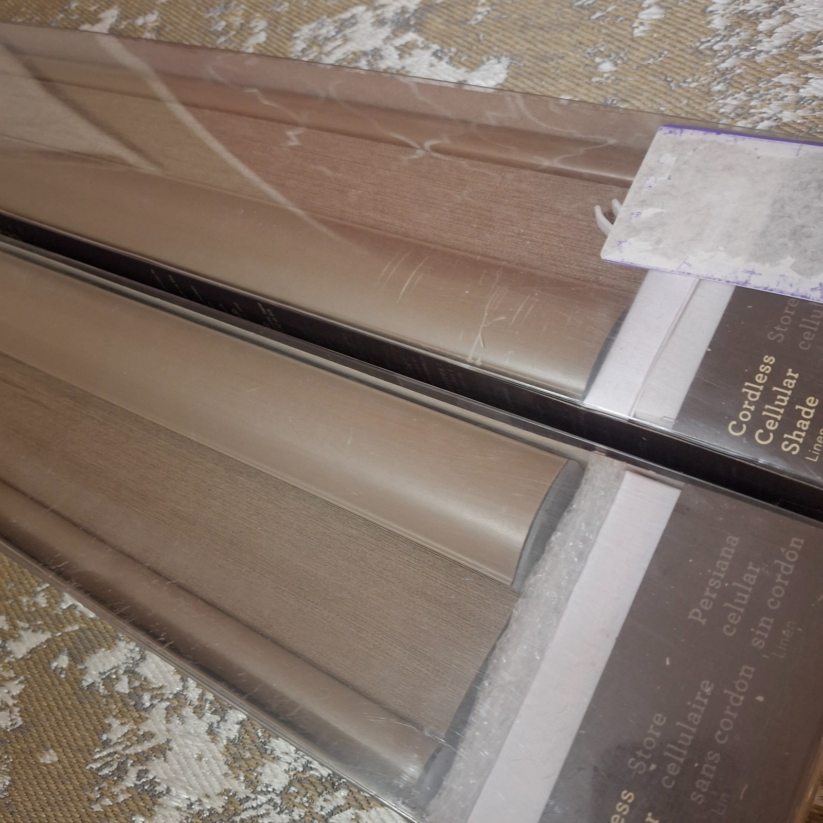 Allen Roth Cordless Cellular Shade 23″ x 72″ Linen 2-Pack 70389 Brown #0053401