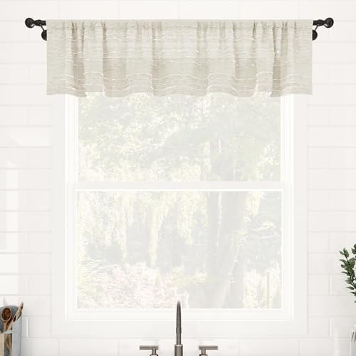 Textured Slub Stripe Anti-Dust Allergy/Pet 52″W x 14″L (Pack of 1) Linen