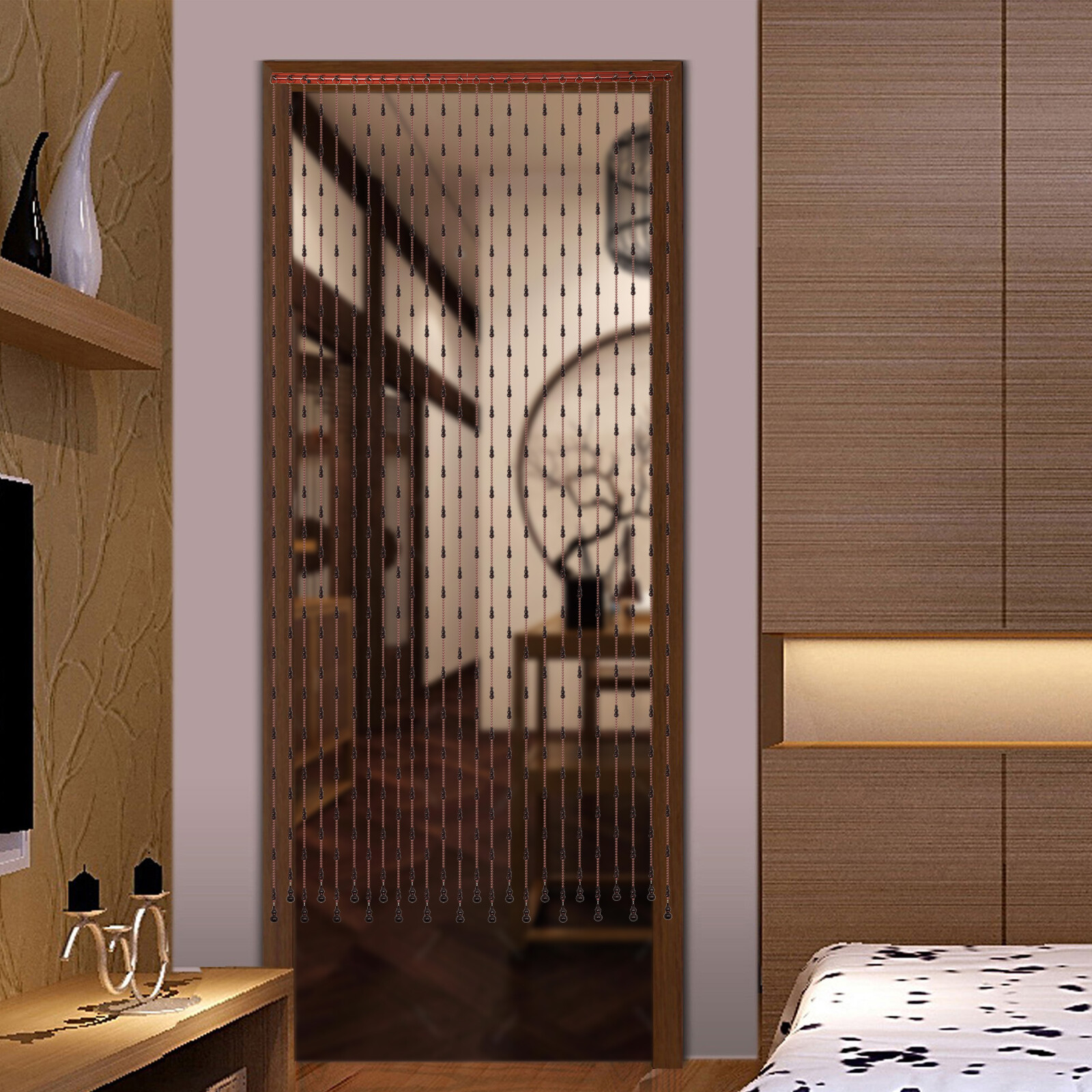 2Type Door String Door Curtain Room Wood Bamboo Dividers Beaded Window Curtains