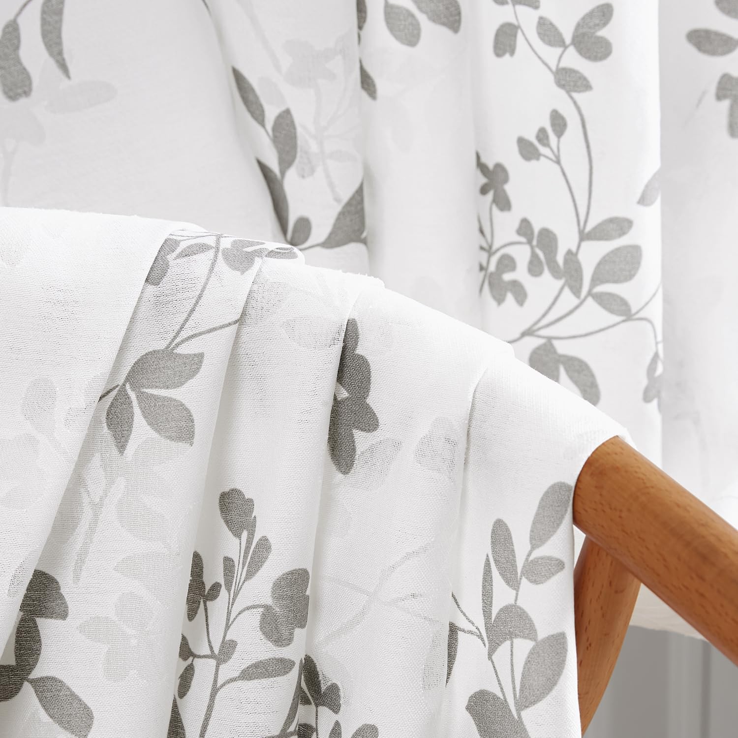 Kitchen Curtains 36 Inch Length Cafe Tier Drapes, Light Filtering Semi Sheer …