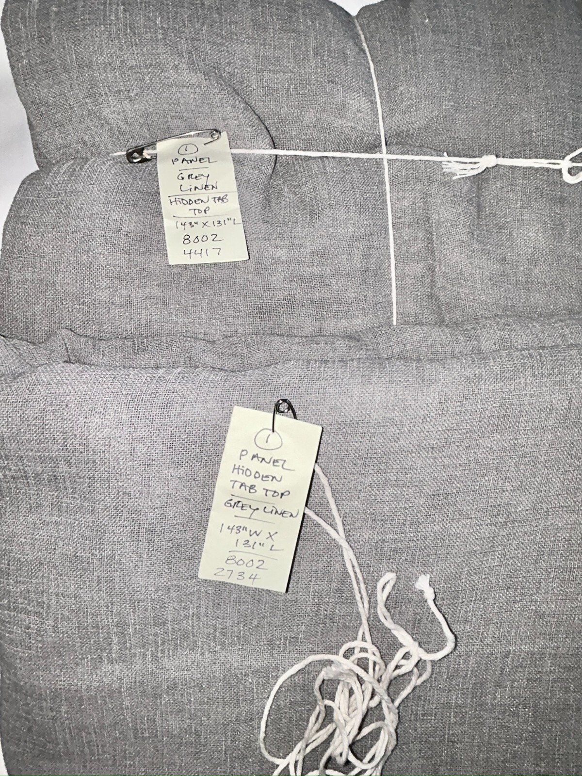 3 Sizes CUSTOM Sony Studios Grey LINEN Drapes XLONG & XWIDE Drape Drapery Panels