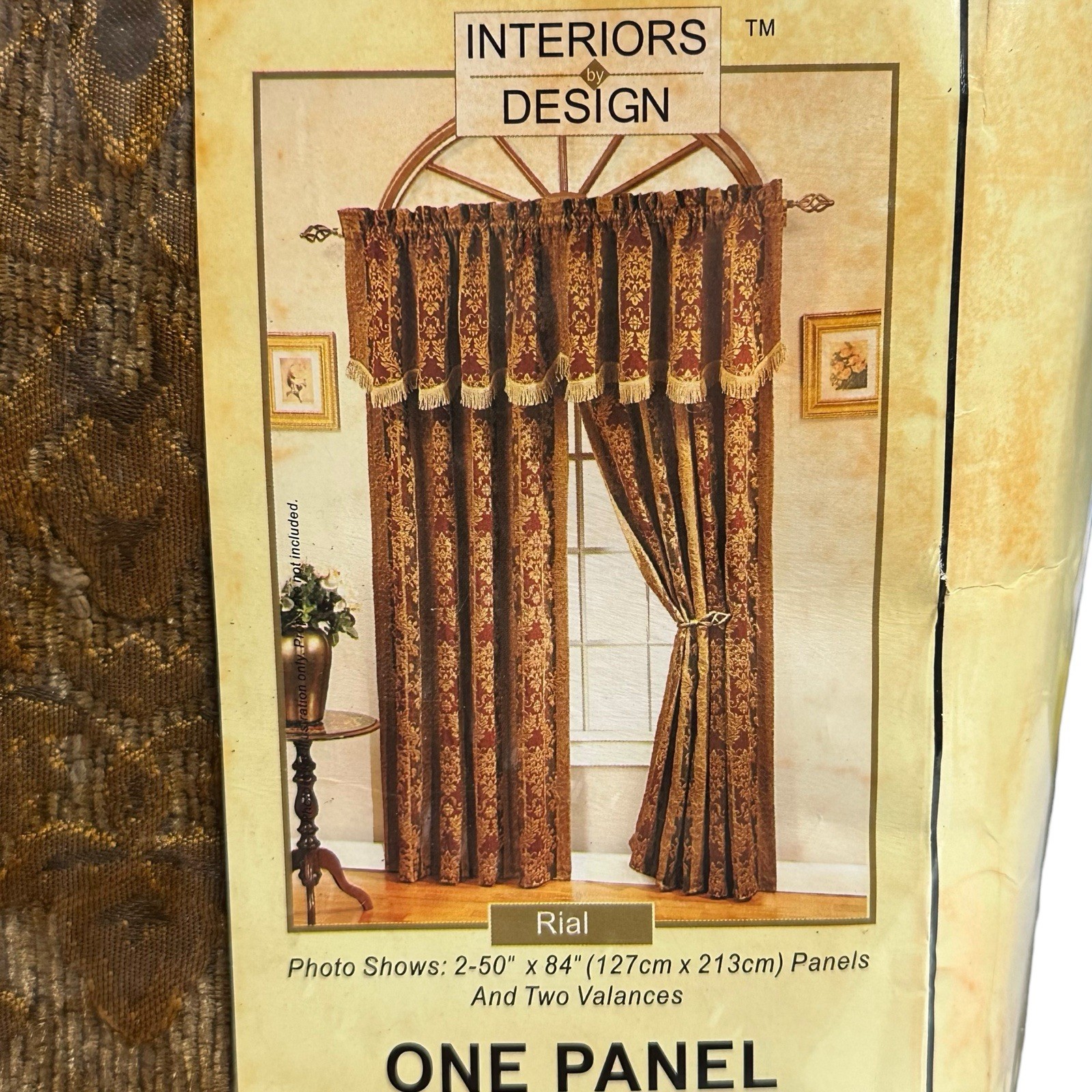 Window Curtain ONE Panel RIAL 50″ x 84″ Velvet Jacquard Tapestry Fall Colors A12
