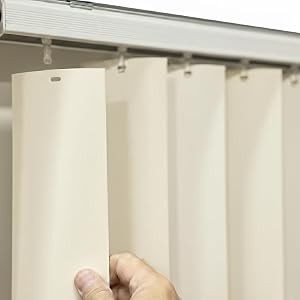 Vertical Blinds Replacement Slats Heavy Duty PVC Smooth Curved (Off White) You