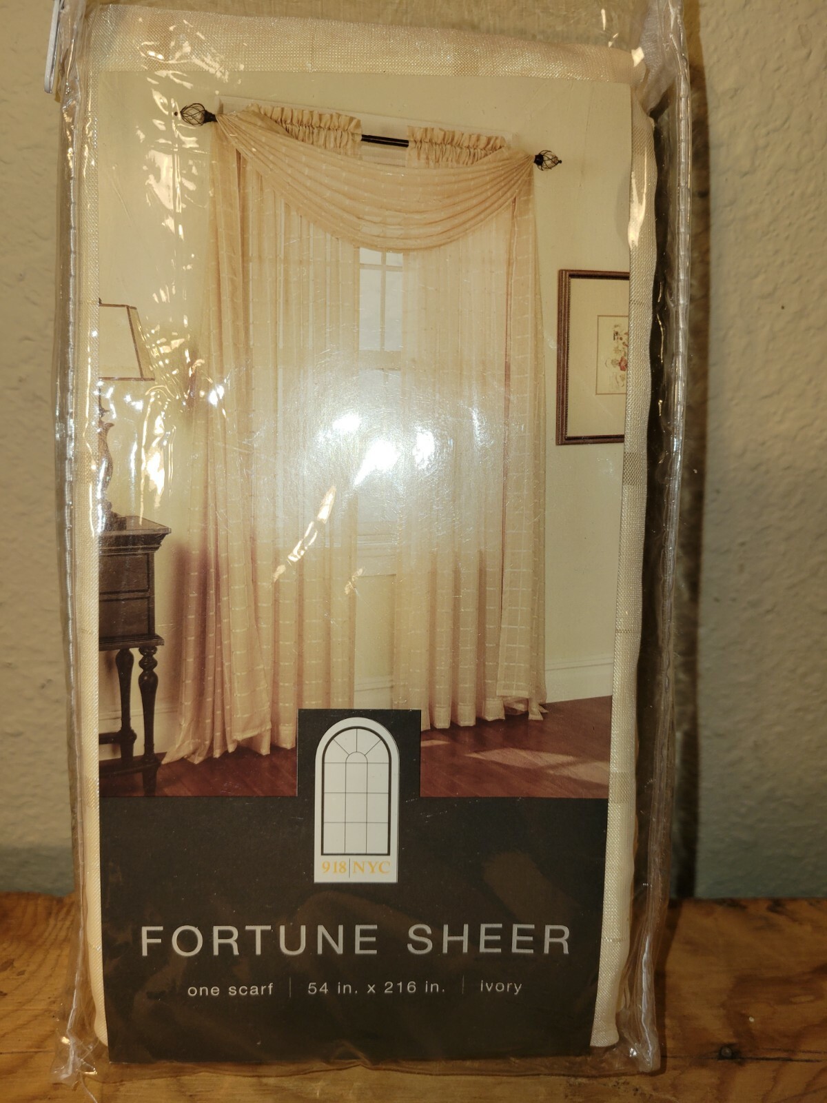 918 NYC Fortune One Panel Drape Curtain 54” X 84” – Ivory