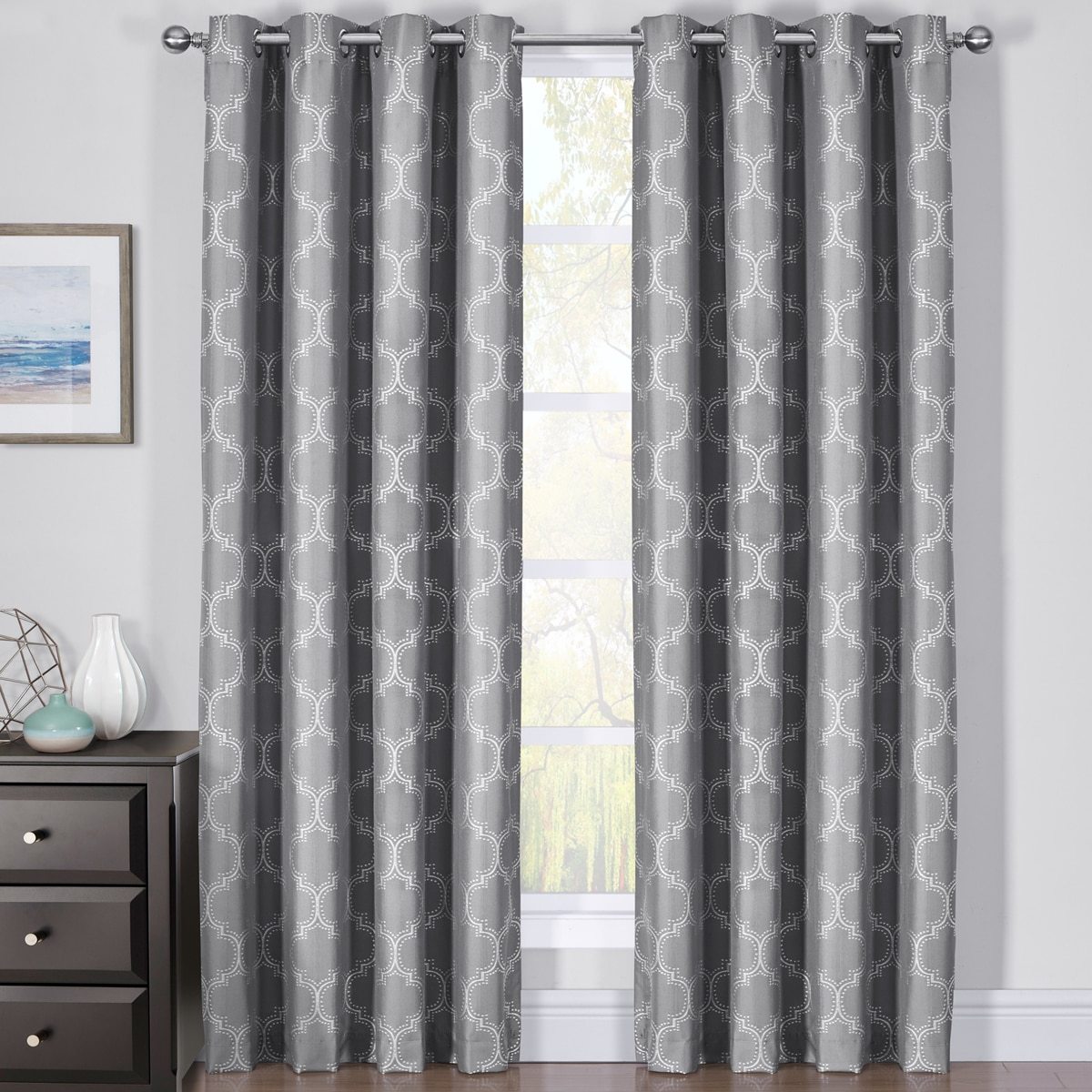 2X Alana 100% Blackout Window Curtain Panels Heat and Full Light Blocking Drapes