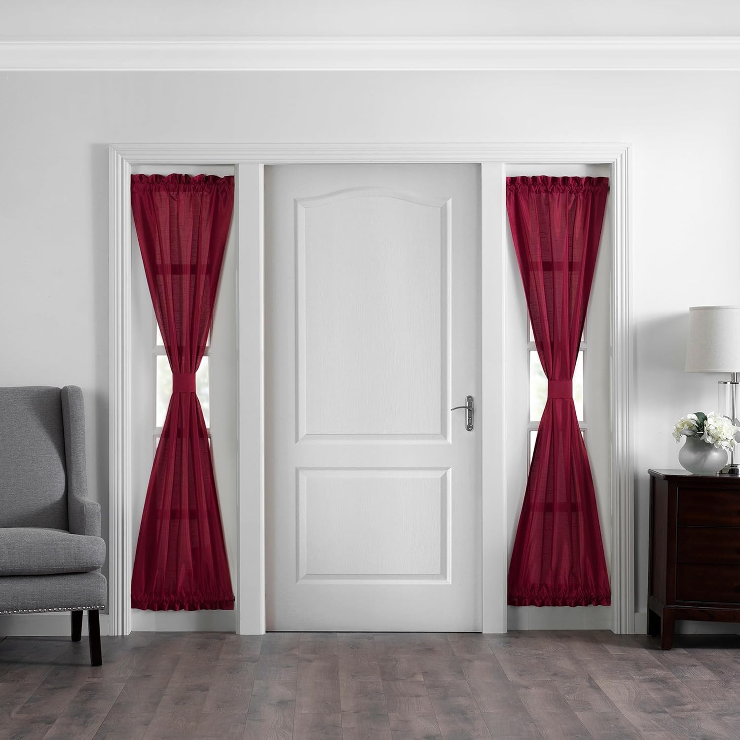 Home Fashions Colette Faux-Silk Side Door Window Panel, 28 in X 72 in (Side Door