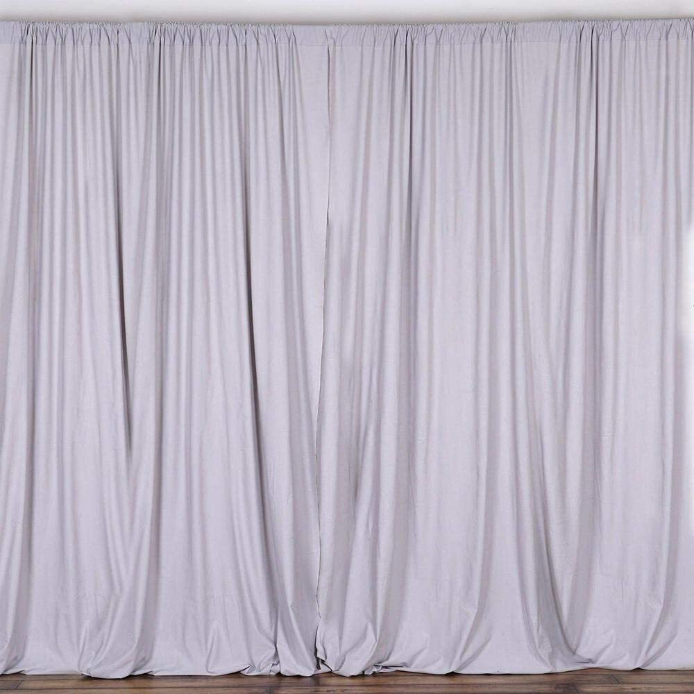 2 pcs 10 feet x 8 feet Polyester Backdrop Drape Curtains Panels
