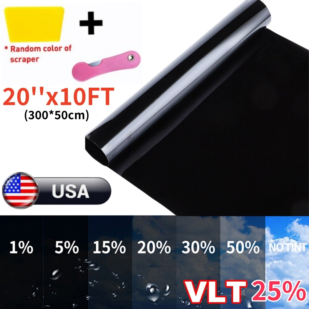 20″x10ft Uncut Roll Window Tint Film 5% 15% 25% 35% VLT Car Home Office Glass
