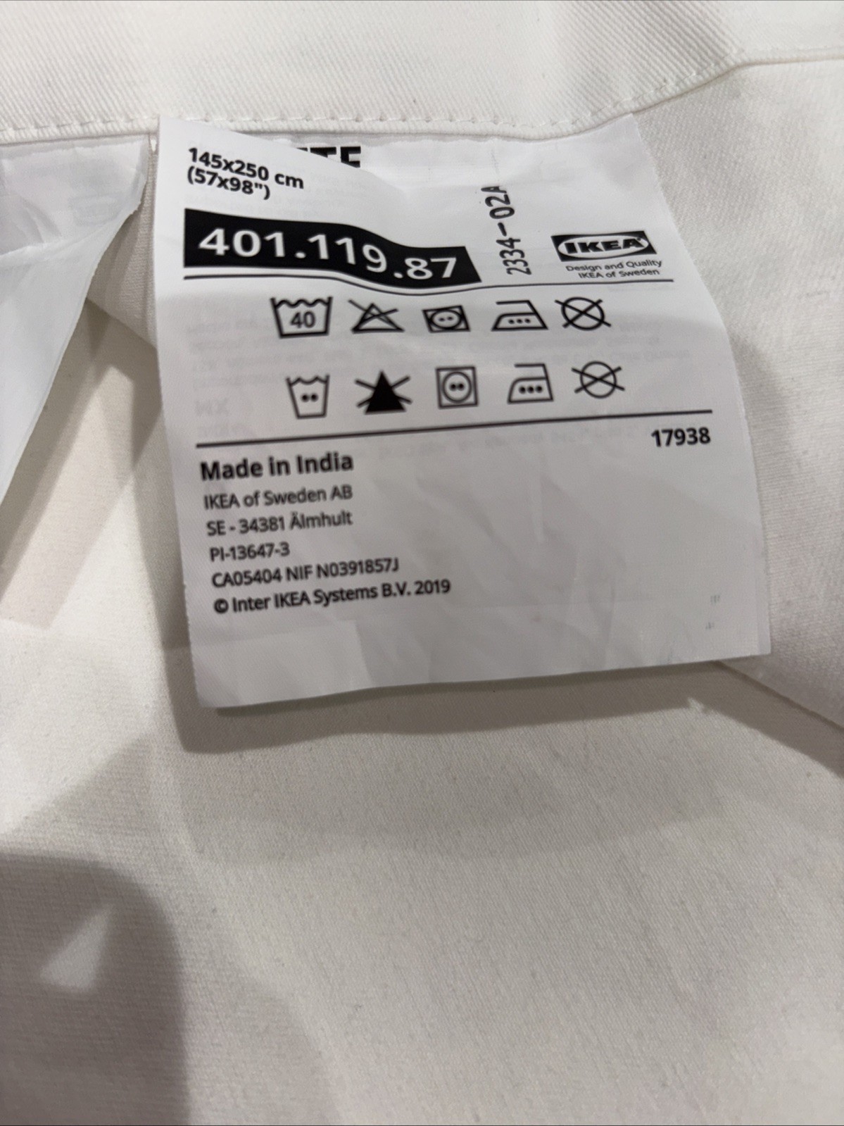 1 Pair Ikea Merete Grommet Top Curtains 57 X 98″. Beige