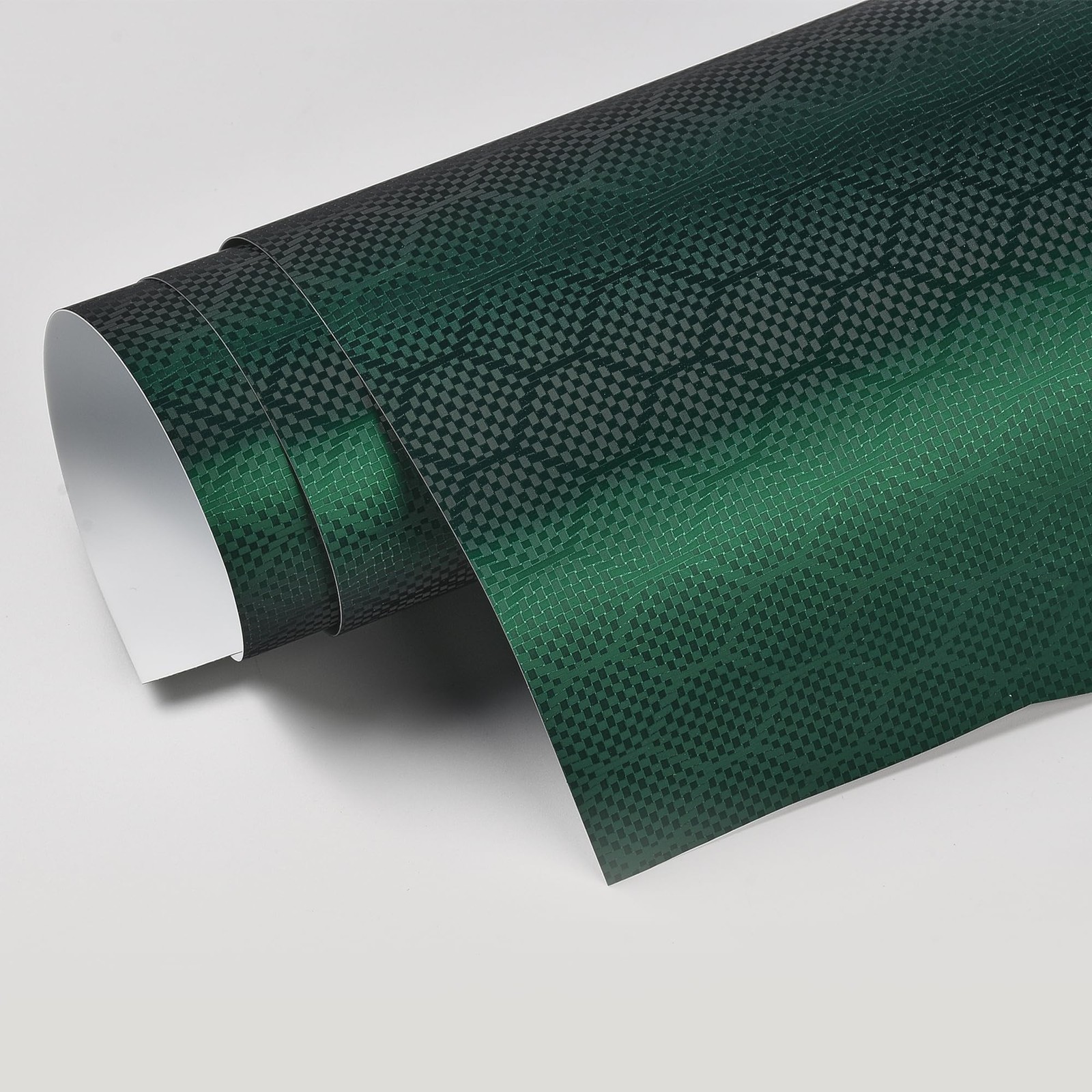 AuMoHall Matte Dark Green Honeycomb Carbon Fiber Car Vinyl Wrap Roll 4D Carbon
