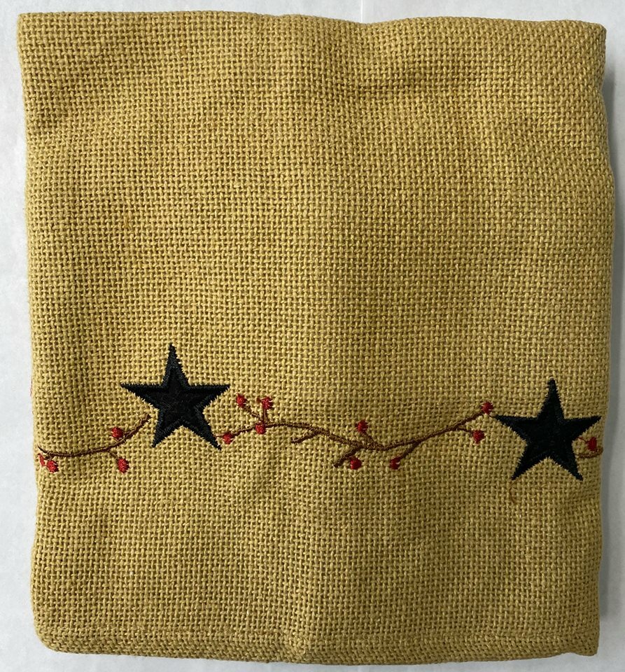 PD Burlap Star Lined Valance