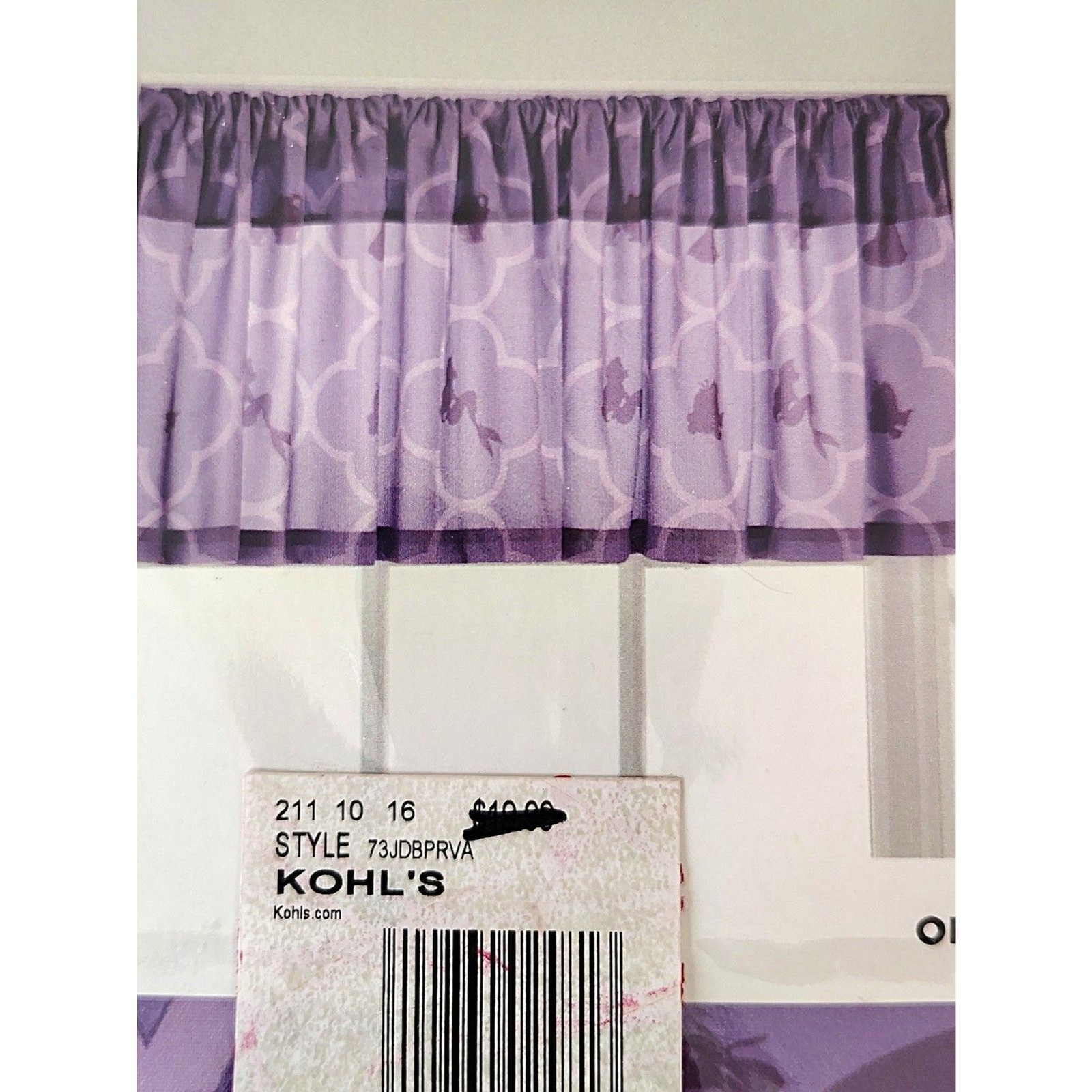2 New Disney Princess Window Valances Purple 60×13 Jumping Beans Curtains