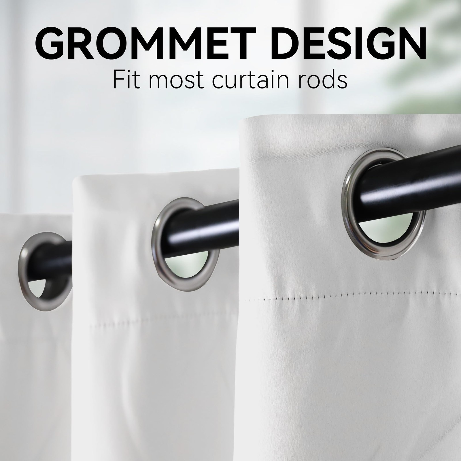 Hascemon Extra Long Blackout Curtains Custom Made132 144 156 168 192 204