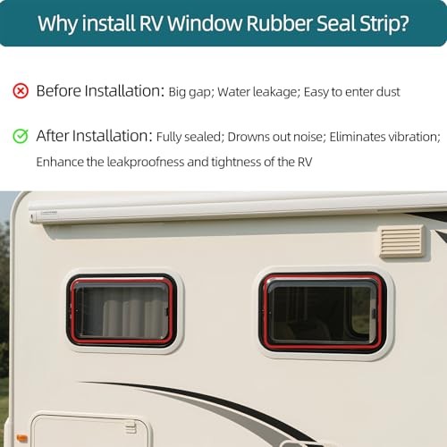 RV Rubber Window Seal, Windshield Weather Stripping for (5/16″;9/16″)