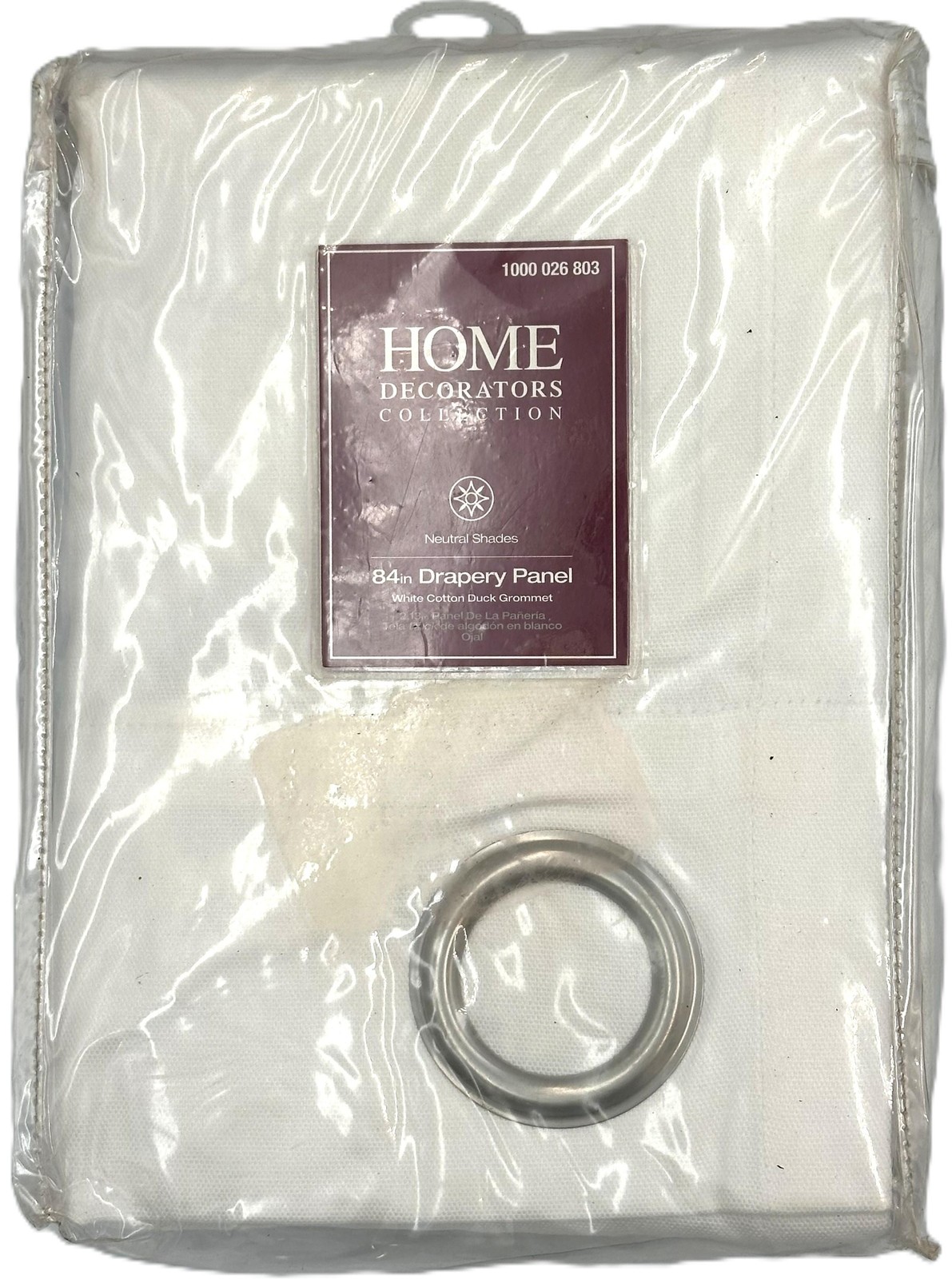 Home Decorators Collection White Cotton Duck Grommet Curtain 42in W x 84in L