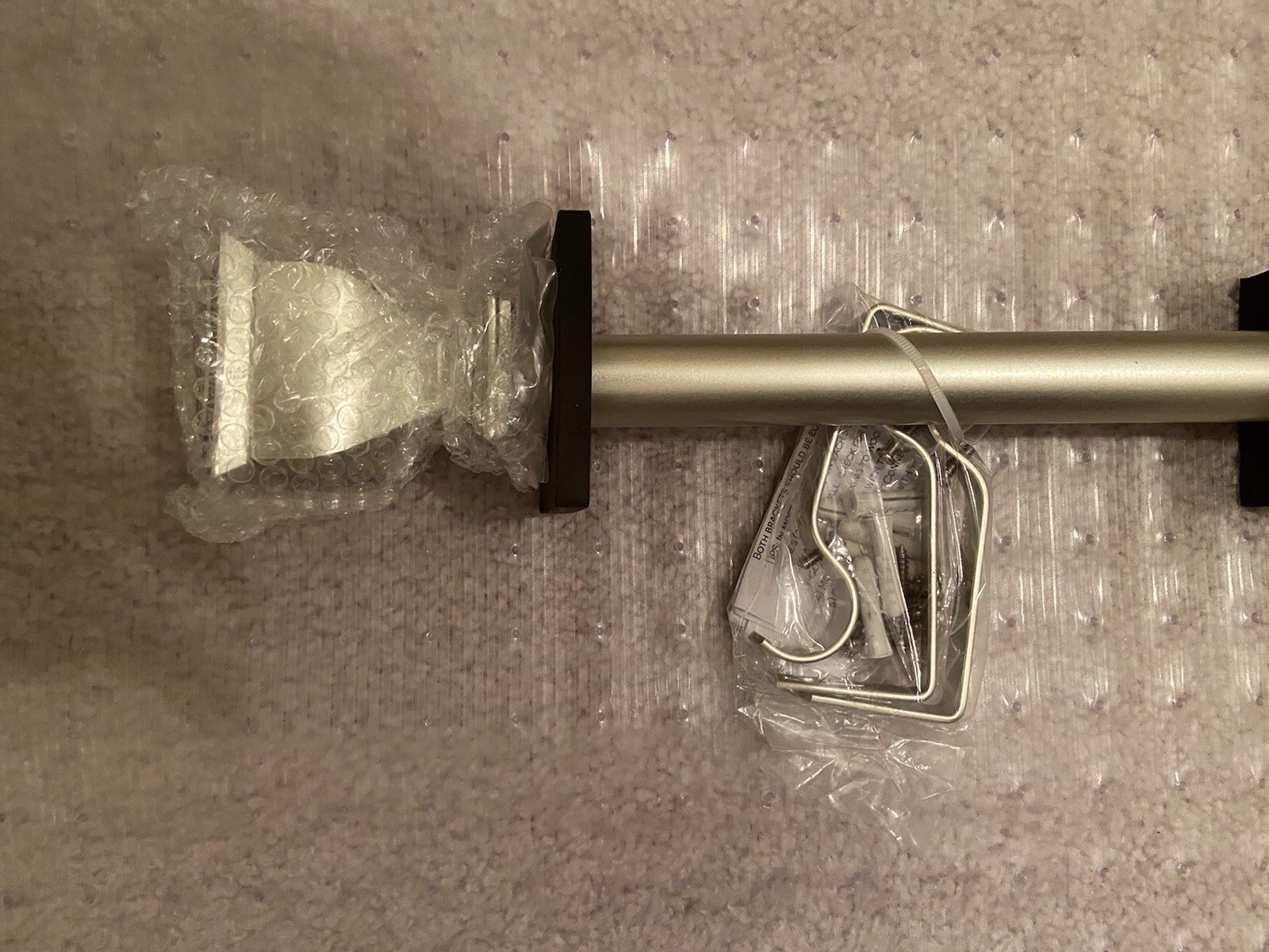 Napoleon 1 Curtain Rod Silver, Adjustable 36-72 Inches