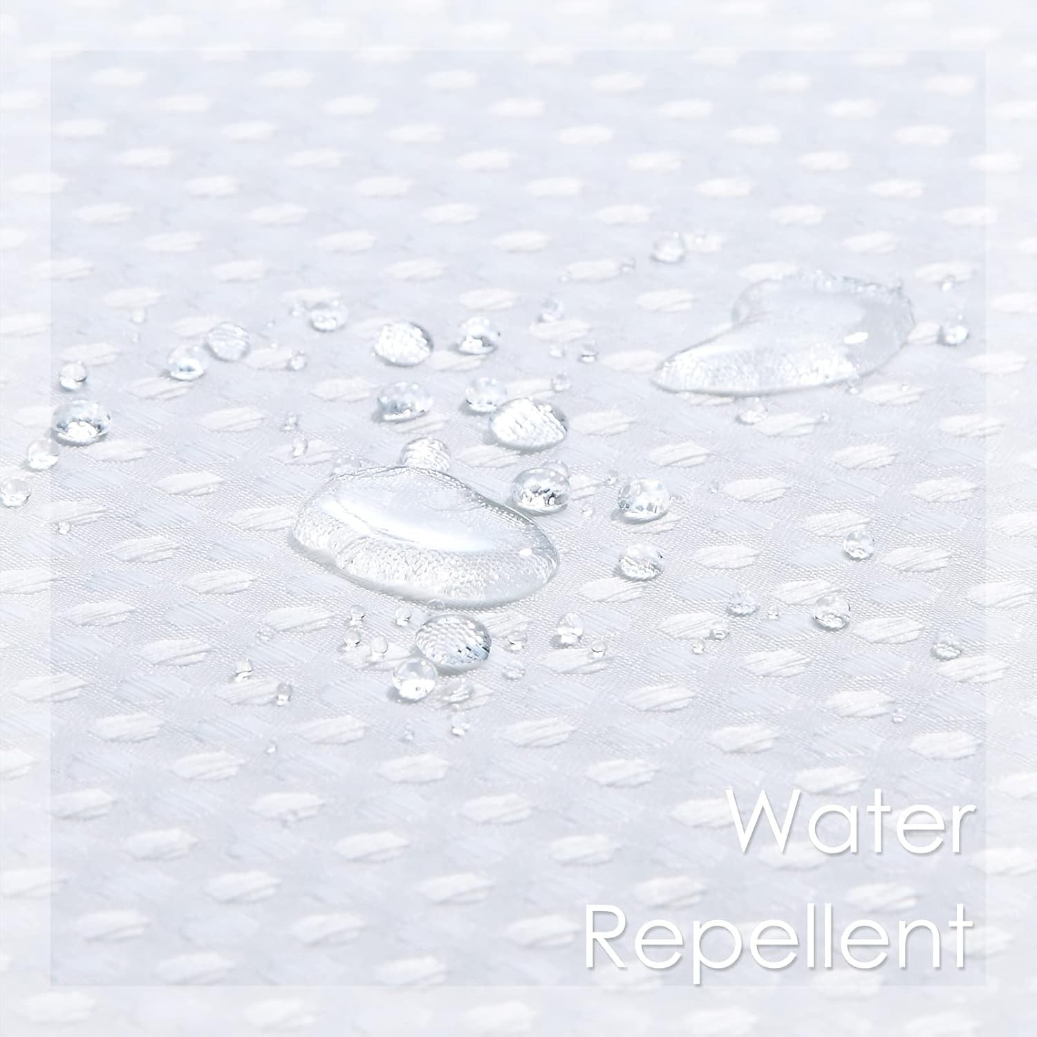 White Water Resistant Bathroom Window Curtain, Dot Waffle Textured Half Tier …