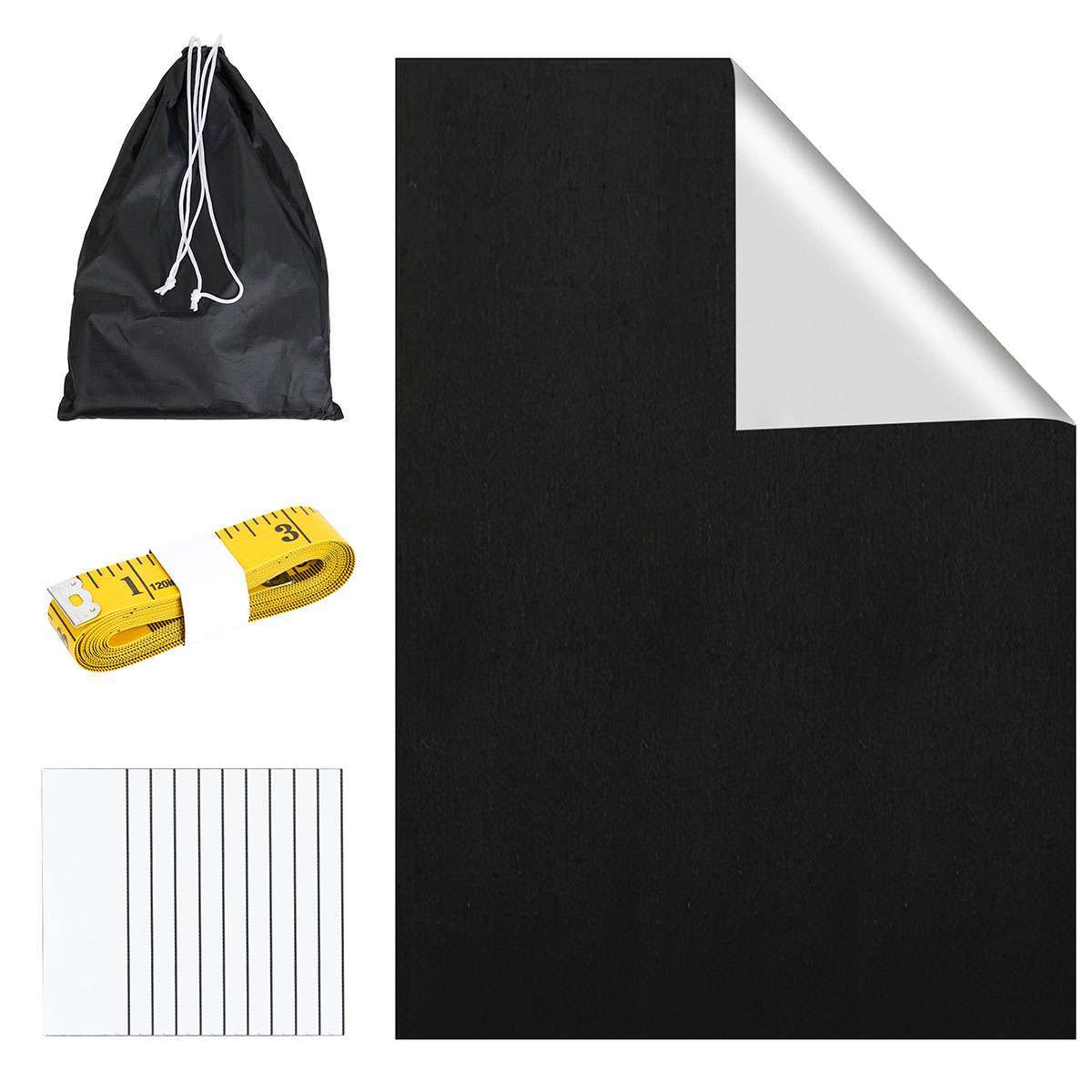 Magnetic Blackout Window Cover 100% Room Darkening Shades Black Out 57in x 40in