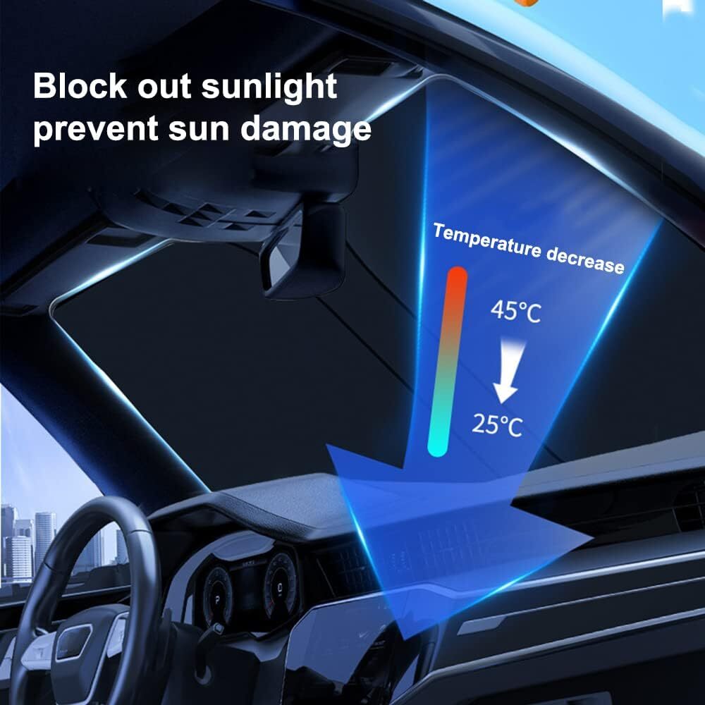 Retractable Car Auto Front/Side Window Sun Shade Shield Cover Roll Curtain Visor