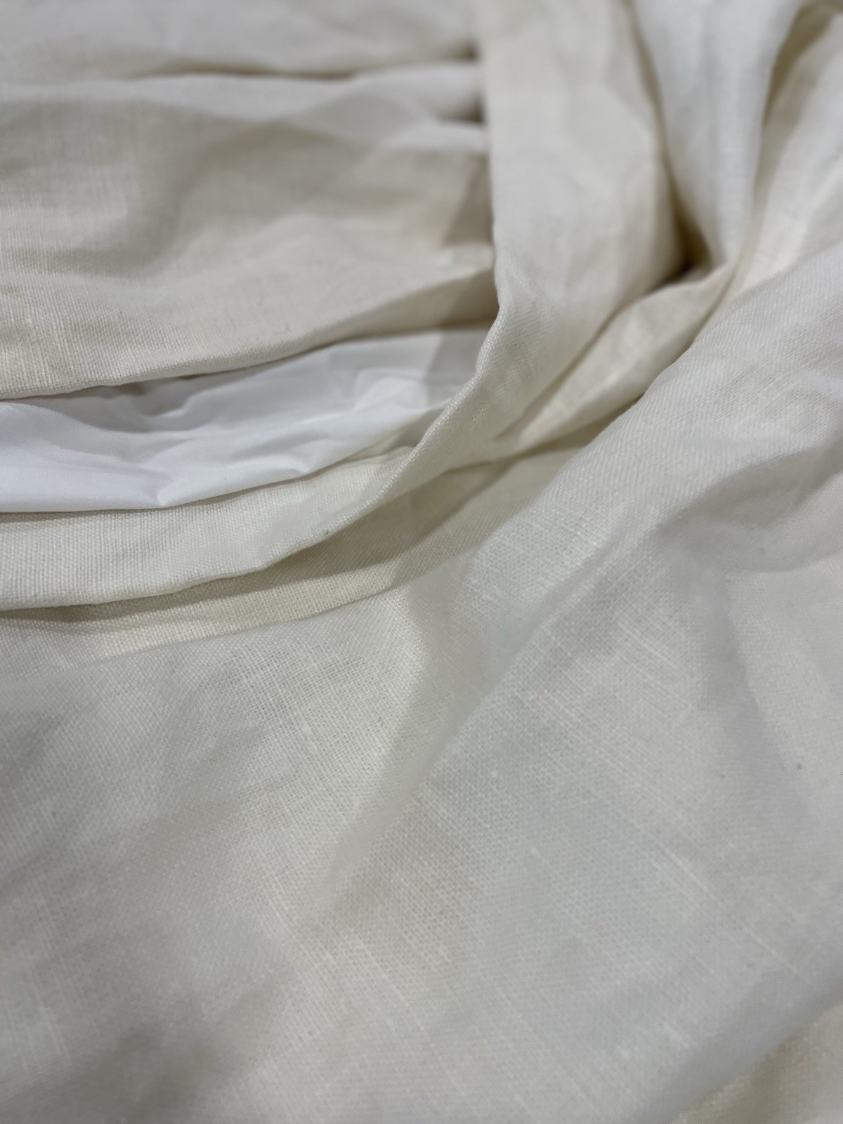 The Shade Store Ecru Ivory Linen Pinch Pleat Curtain Panel 96×102 Pair