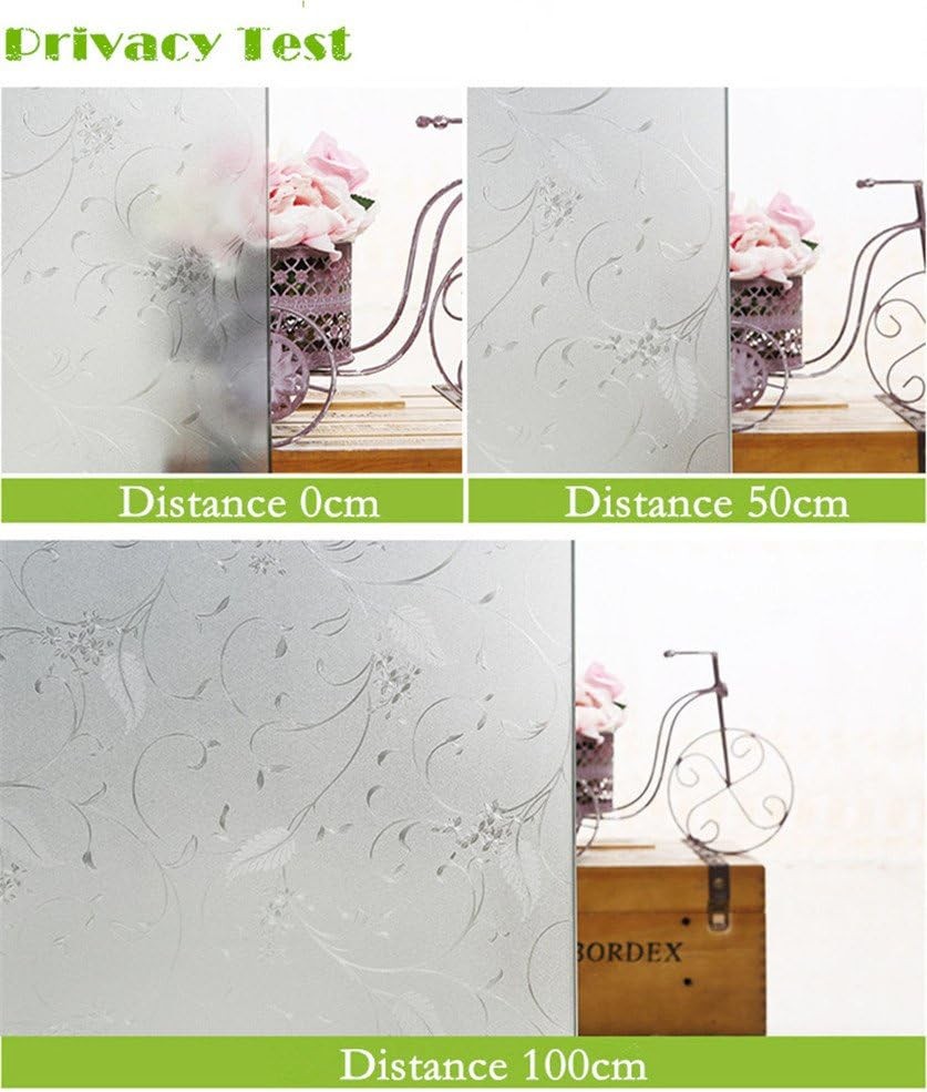 Film Frosted Glass Bathroom Door Decoration Privacy Covering (17.7″x 78.7″)