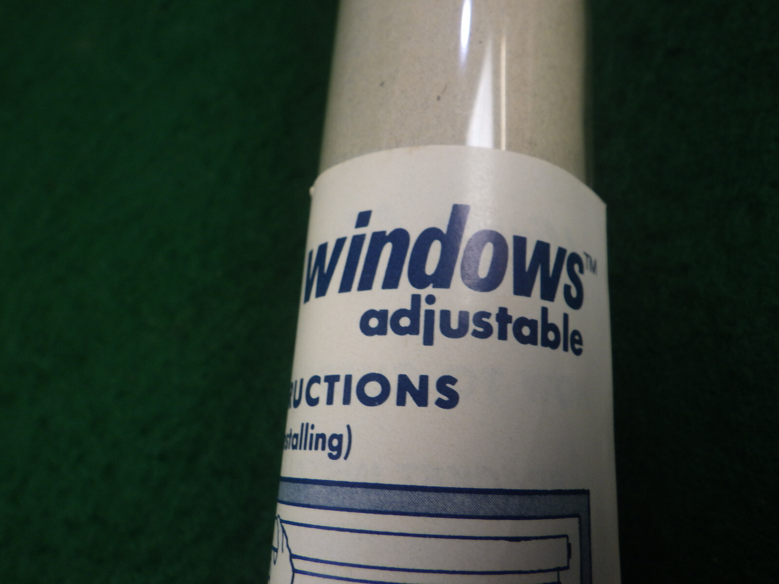 Vintage Marstorm pull down clear temporary storm window shield/shade Roller