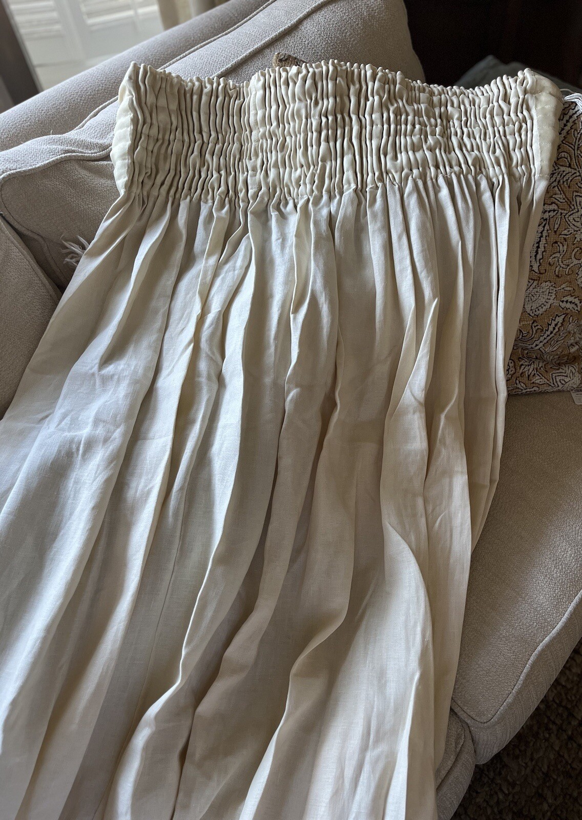 2 Silk Trading Company WIDE PINCHED LINEN PANELS ~ 40” x 88”