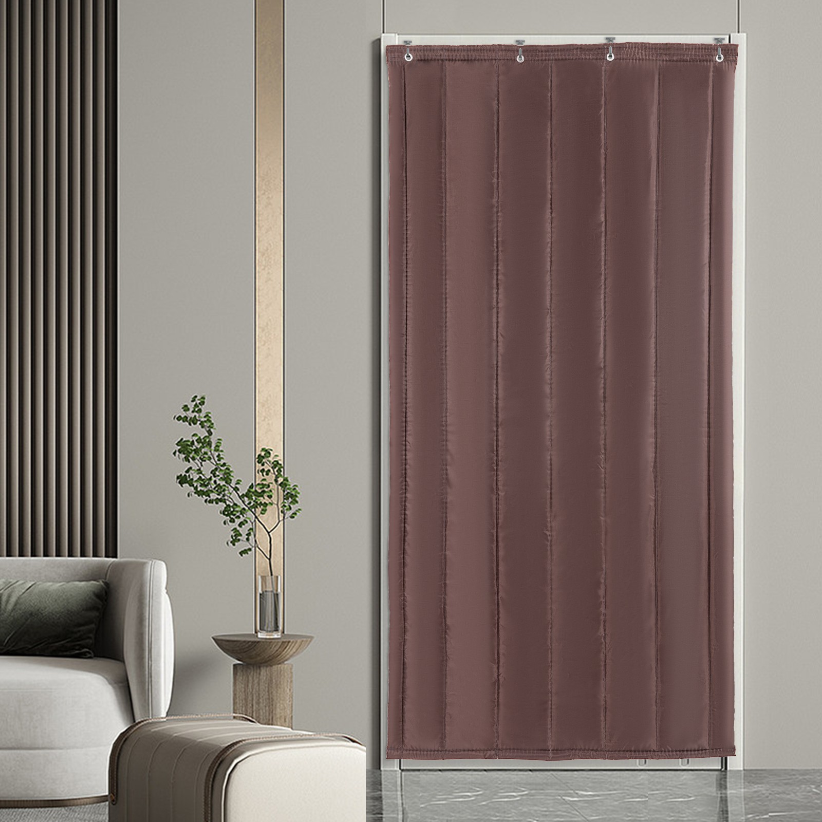 Thermal Insulated Door Curtain Winter Doorway Cover Screen 39.5*83in NEW