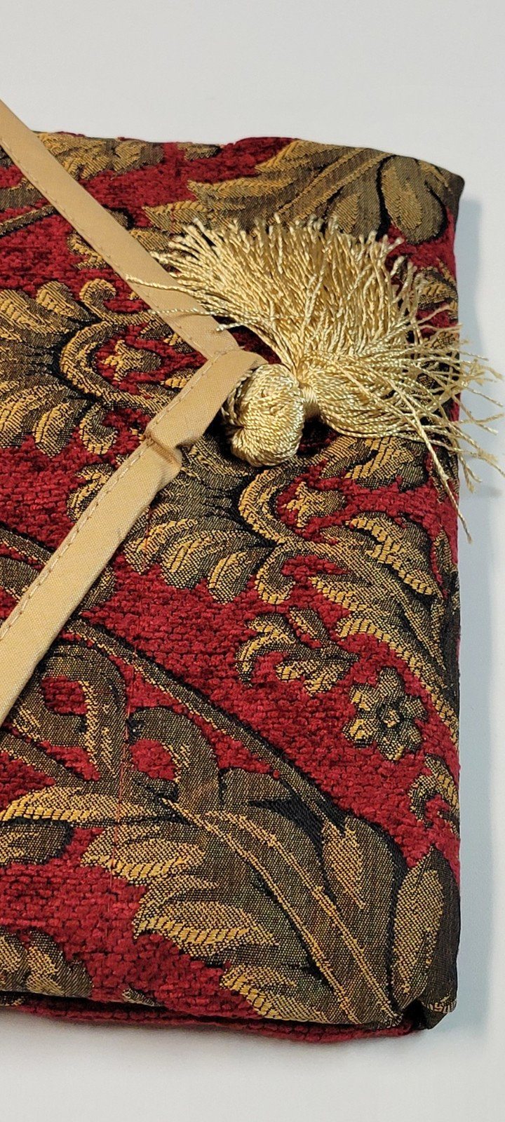 Croscill Imperial ( 1 ) Ascot Valance 40×21 Red w/ Gold Tassel PLS READ Multi