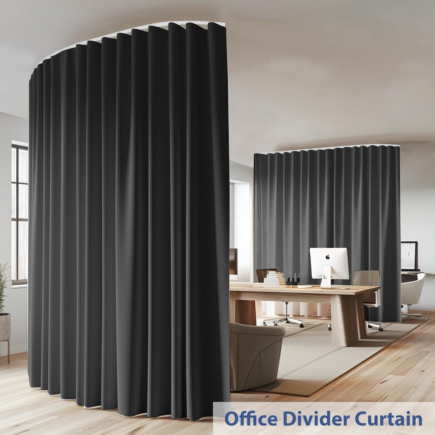 Room Divider Ceiling Mounted Curtains Track Sets Extra Wide Blackout Curtain Fle
