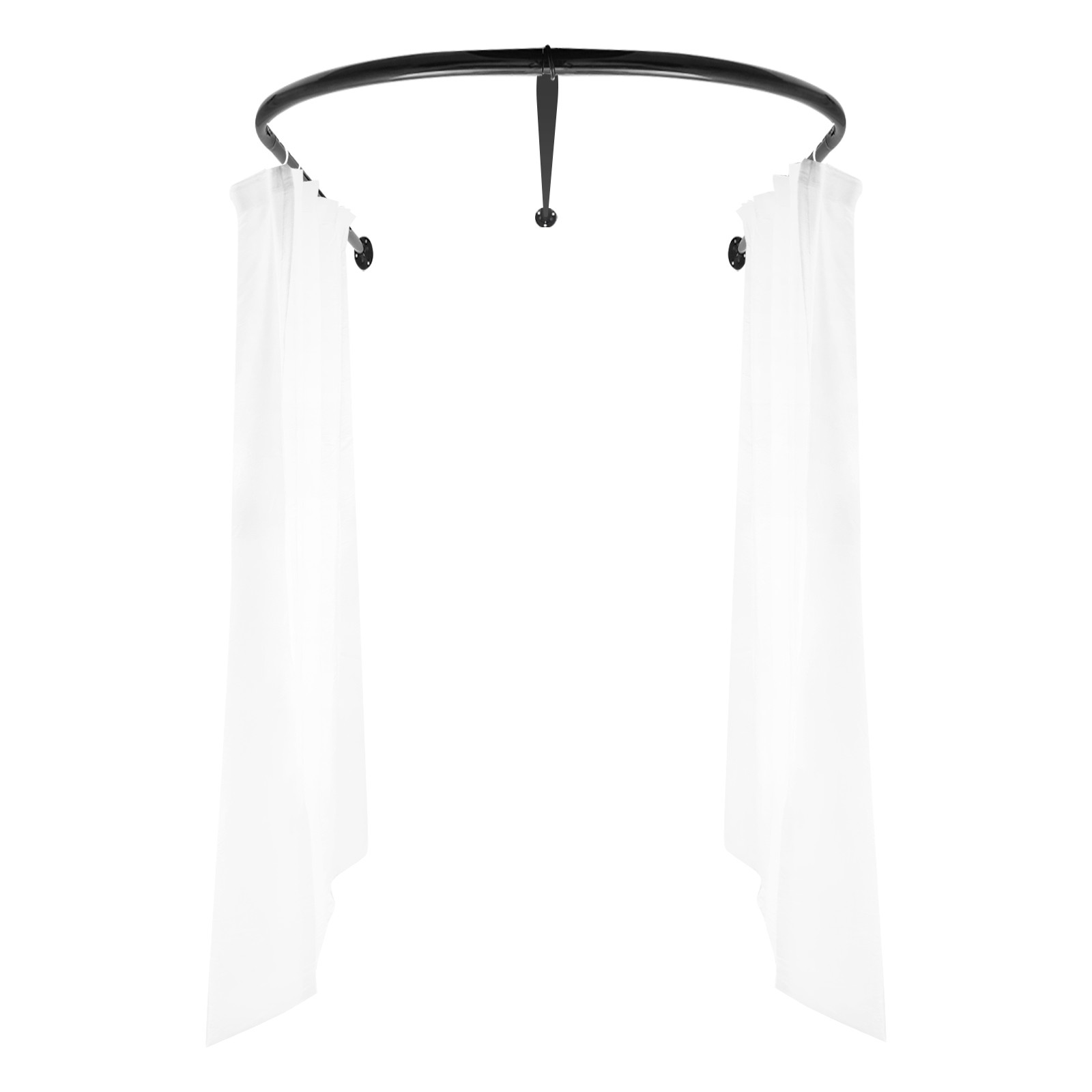 Beauty Salon Partition Curtain Divider w/ Curtain U-Shaped Room Partition Rod