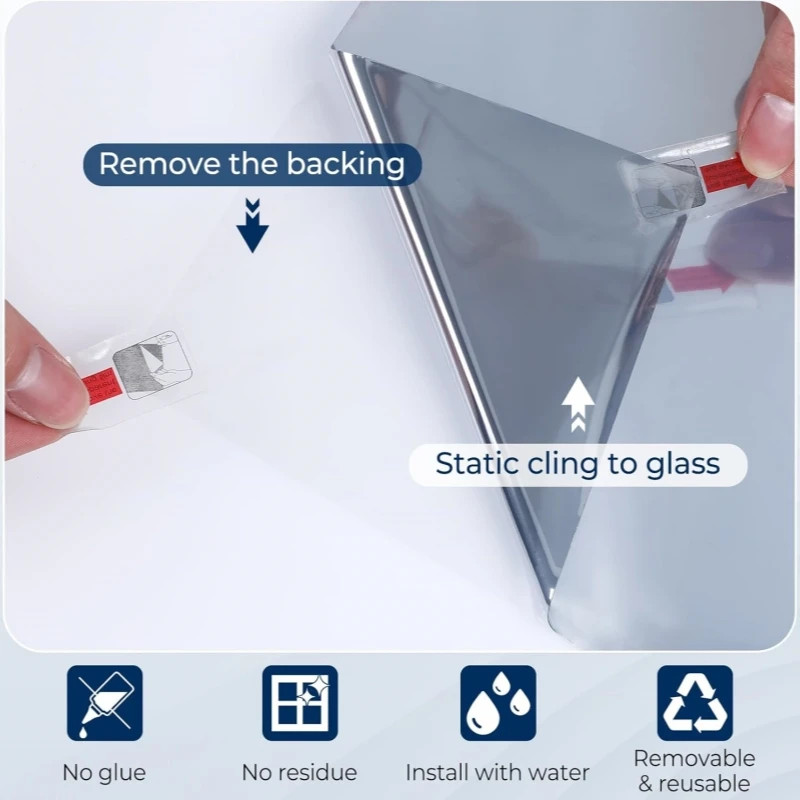 Window Film Mirror Effect One Way Vision Privacy Protection Anti-Uv Rejection Bu