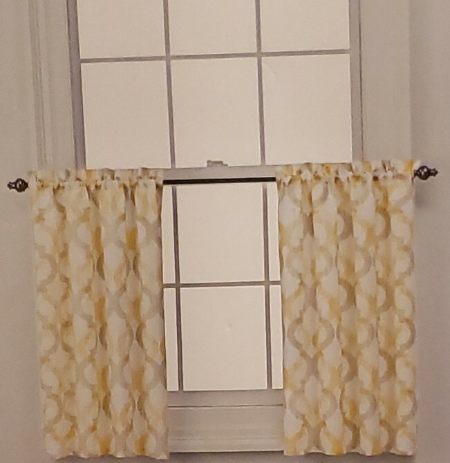 Addison Dove 60″ W X 24″ L Window Tiers Polyester & Cotton New