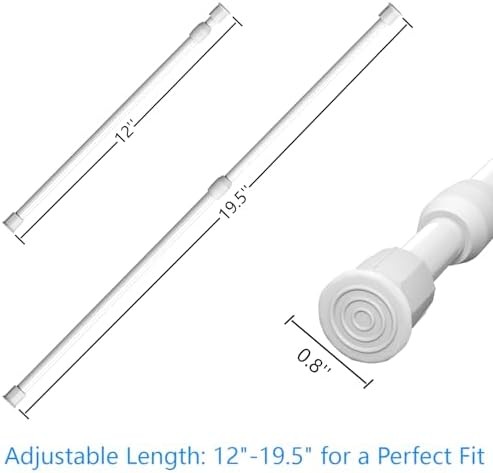 RV & Camper Adjustable Tension Rods 12″-19.5″ – Essential Organizer Bars for Tra