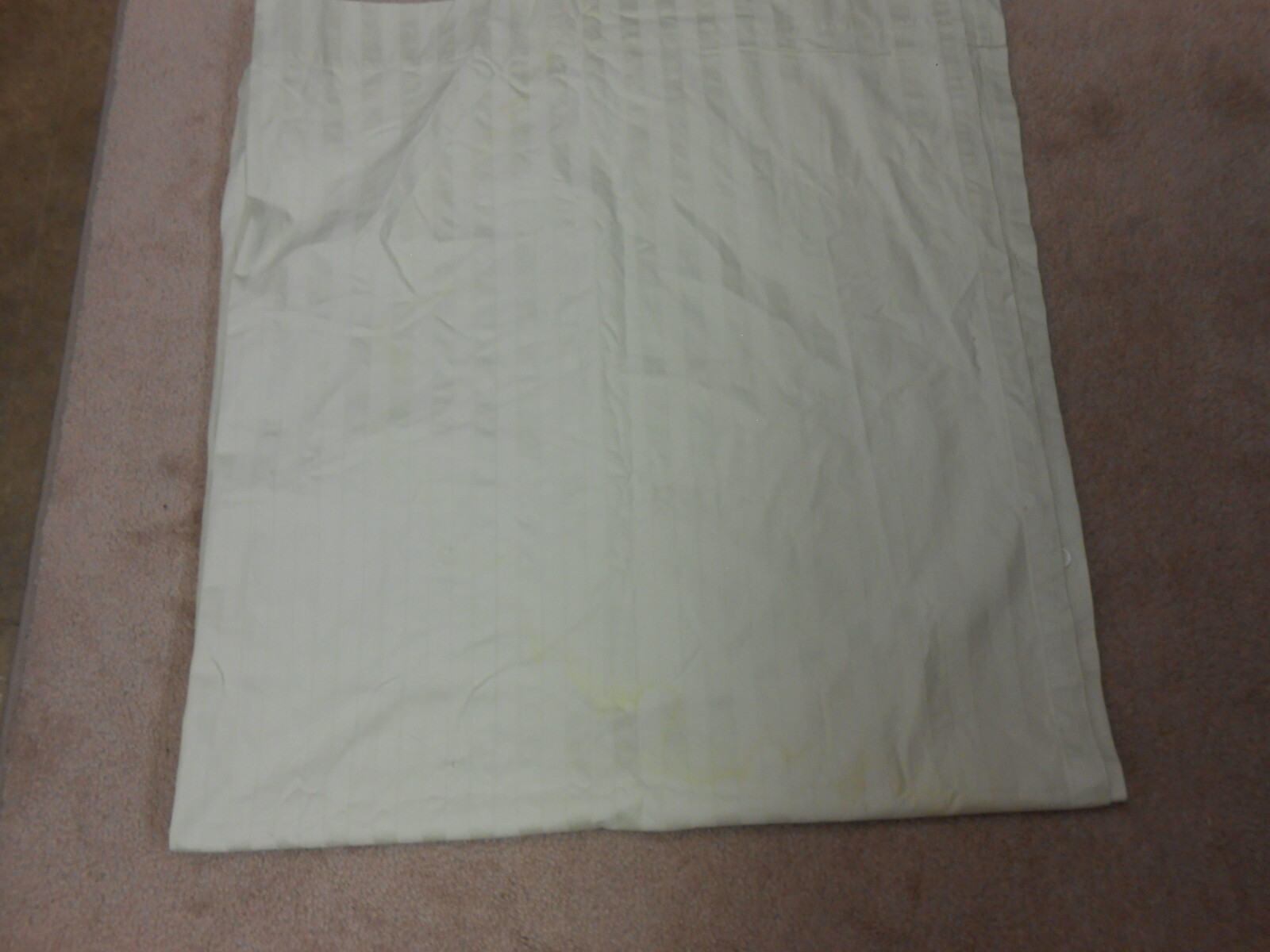 SIMPLY SHABBY CHIC GREEN STRIPED CURTAIN PANEL/DRAPES 58 x 62″