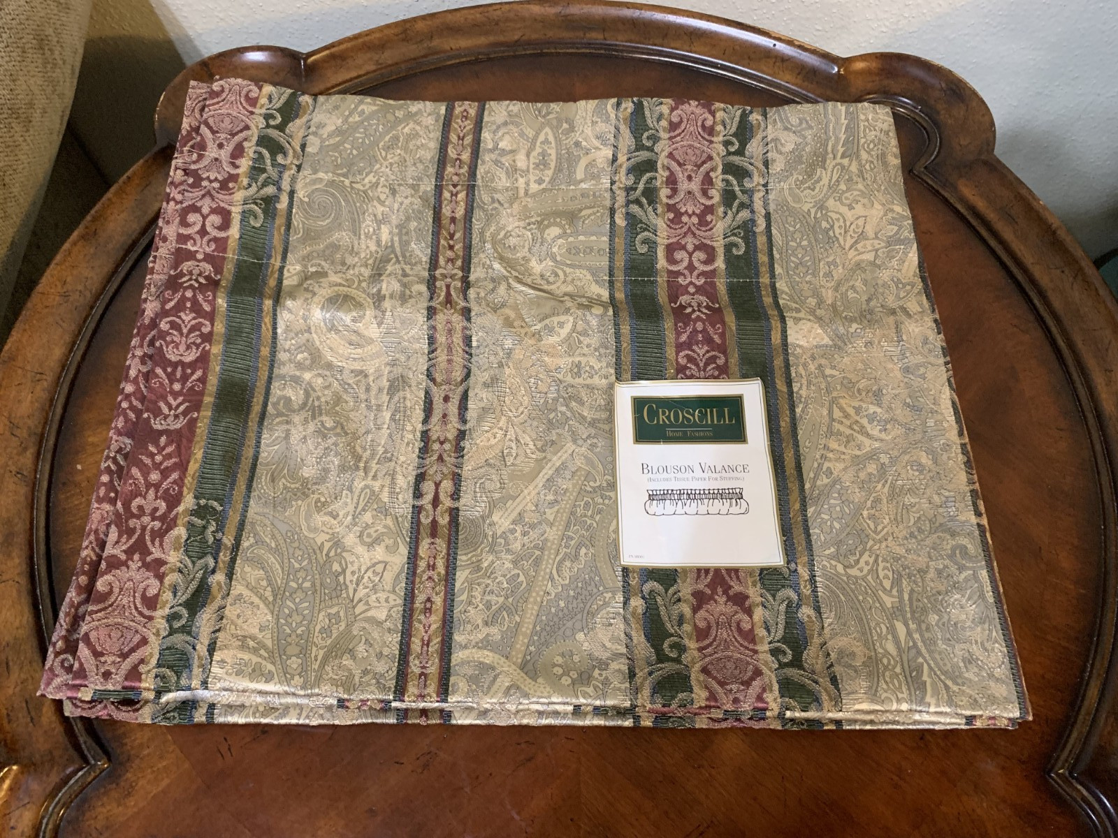Croscill Dover Manor Townhouse Blouson Valance 84″ x 17.5″ Cotton Blend USA