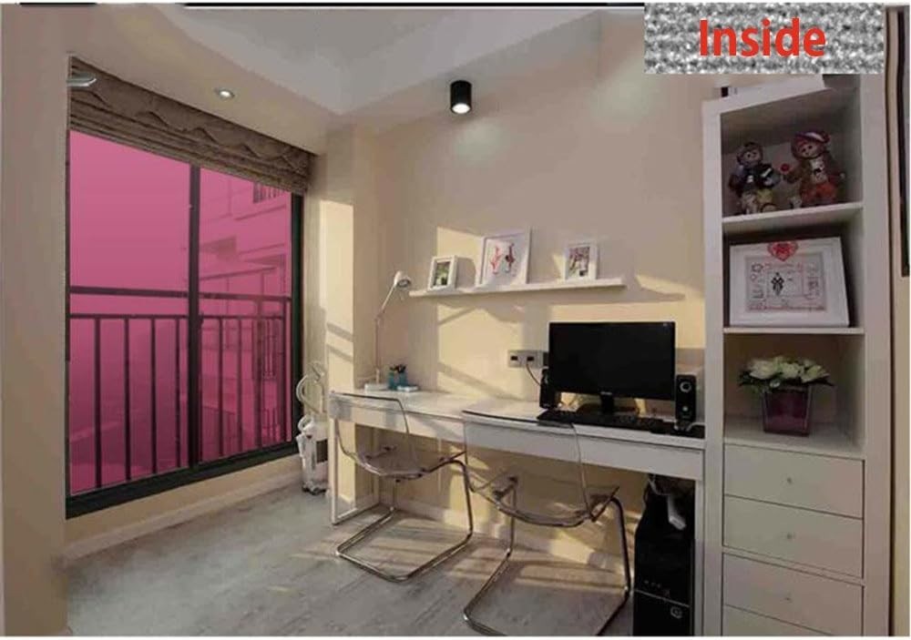Privacy Daytime Window Film 35.4″x78.7″ Red