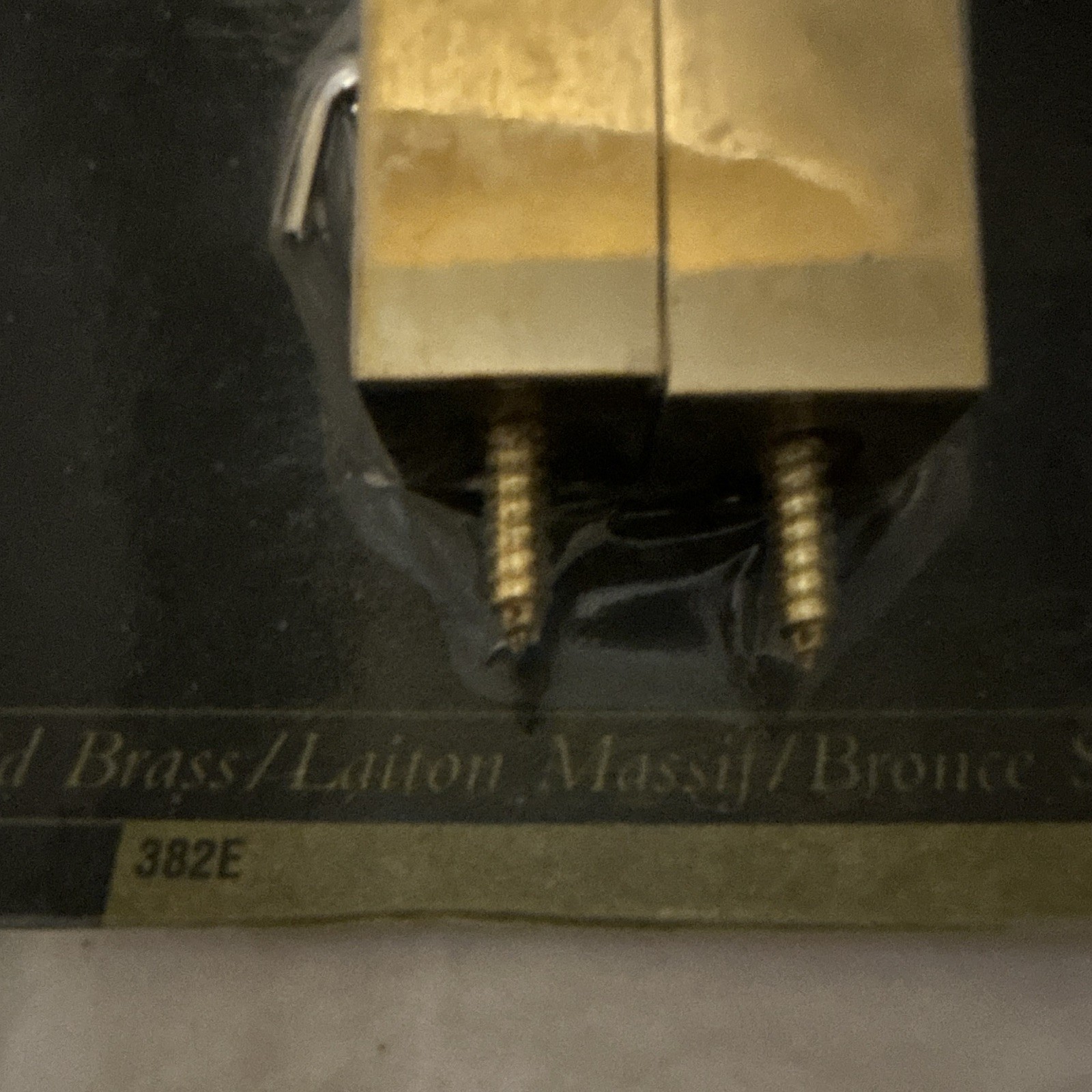 LIDO 5/8 in Rail Brackets Pair Solid Brass Bronze Screw-On w/ Screws LB-02-382E