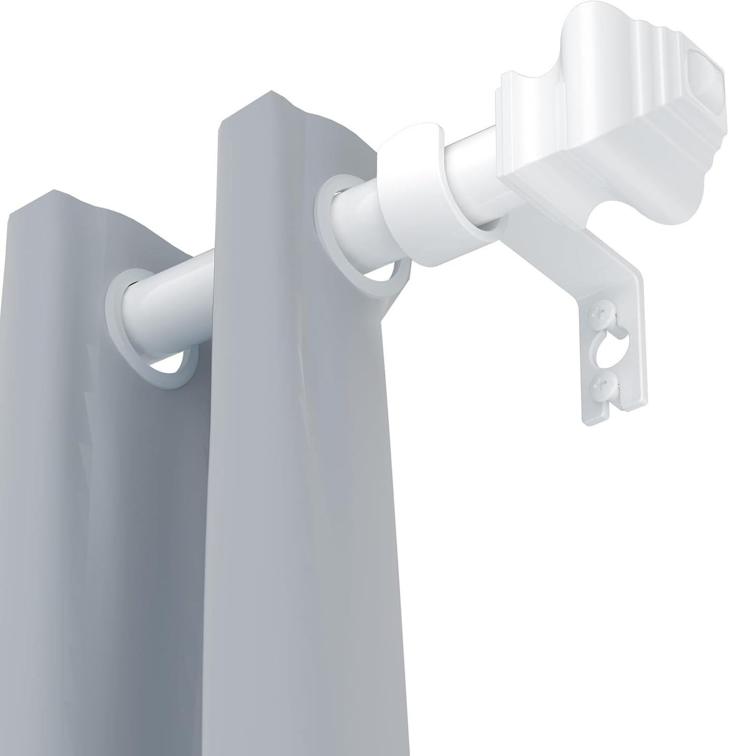 Curtain Rods for Windows 2 Pack 36-48 Inch, 5/8 Inch Matte Black Curtain Rod wit