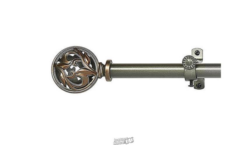 Achim Decorative Window Rod Grace Nickel Fits 48″-86″