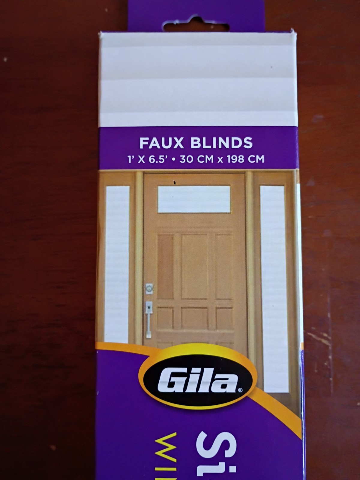 Faux Blinds Sidelights Entryway Decorative Window Film DIY Static Cling 1ftx6.5
