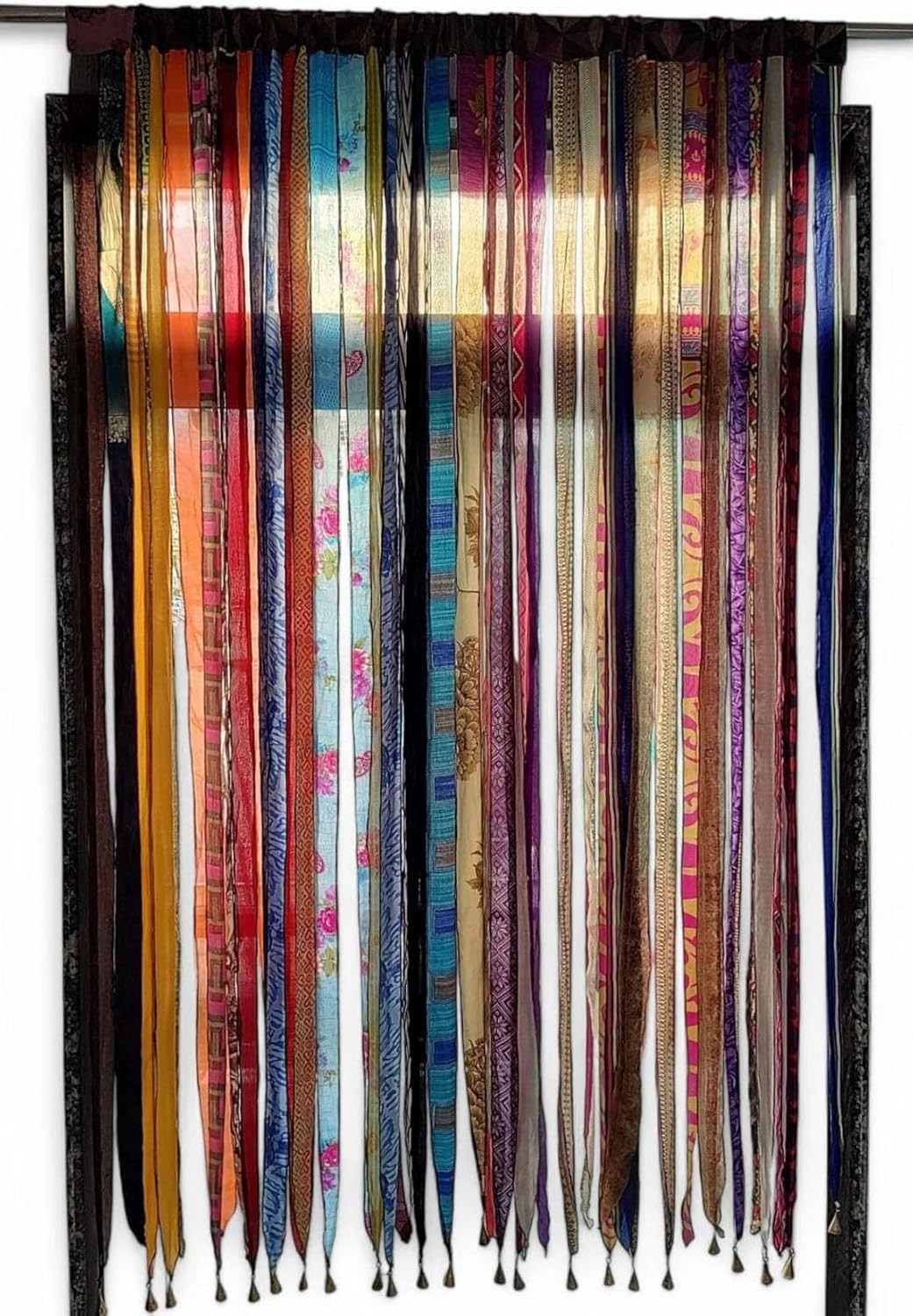 Boho Chic Recycled Silk Sari Curtain 85″ Hippy Bohemian