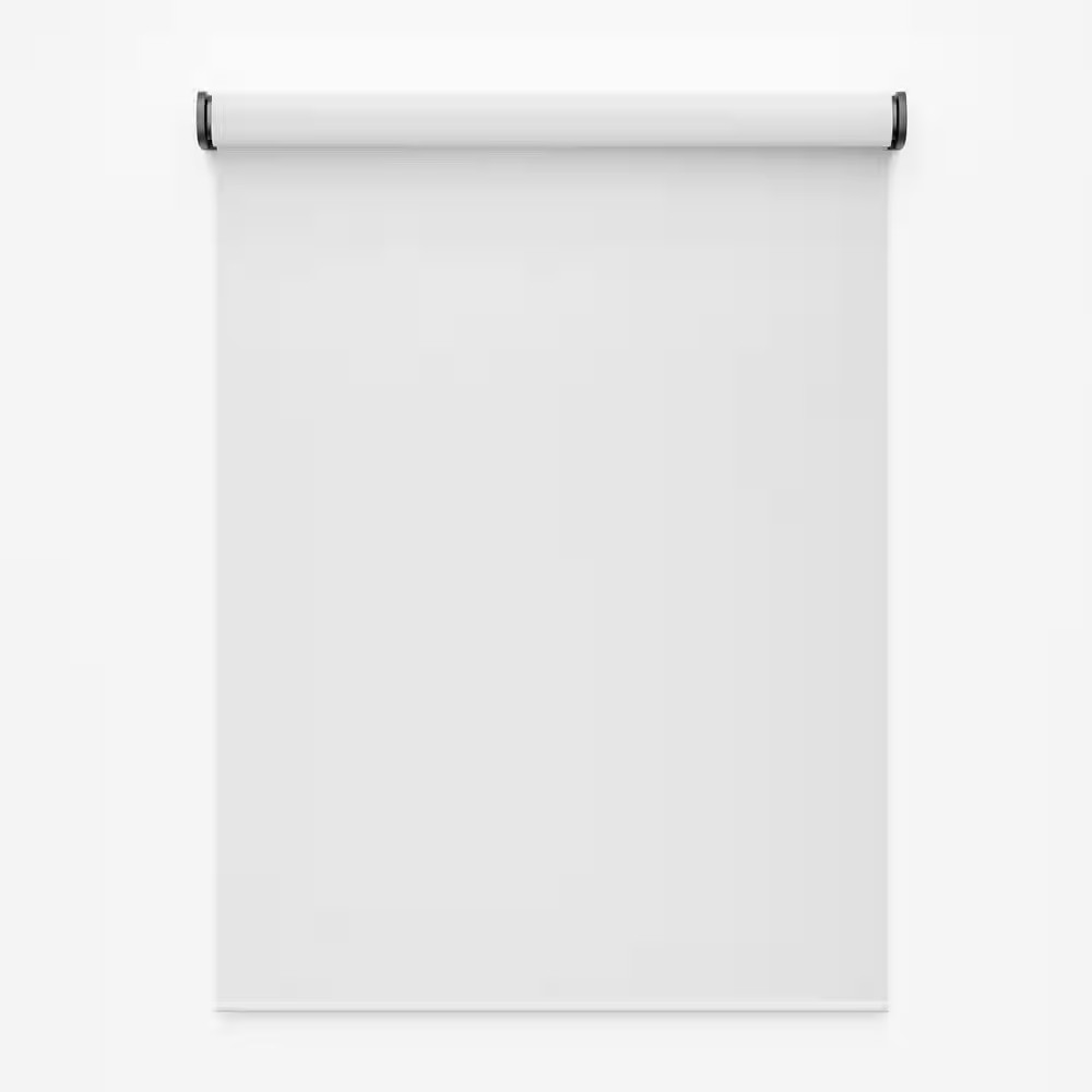 Smart Shade, Motorized Window Blind, Black Hardware, Blackout White Fabric, 38.0