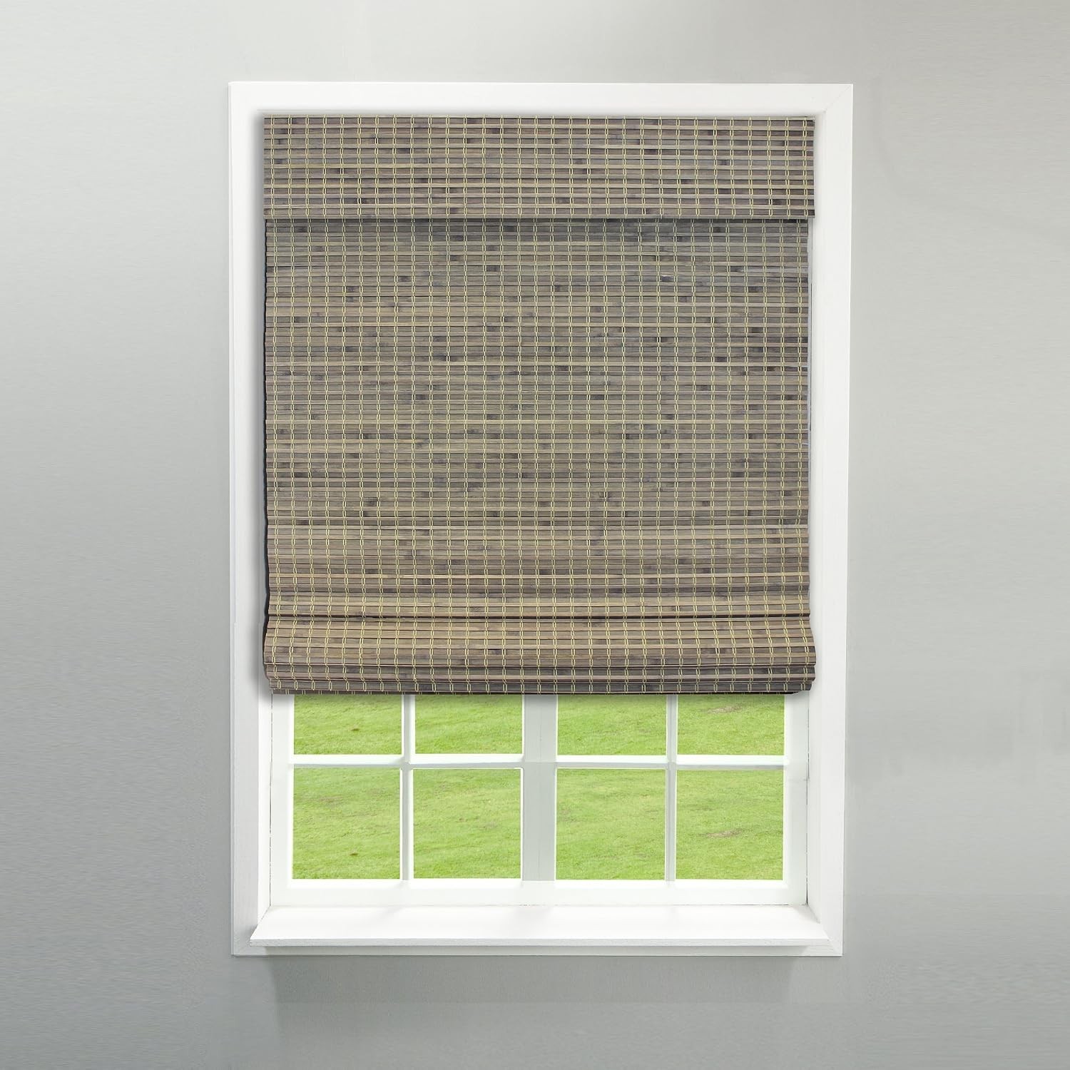 2208866E Cordless Roman Shade 46″ W x 64″ L Driftwood