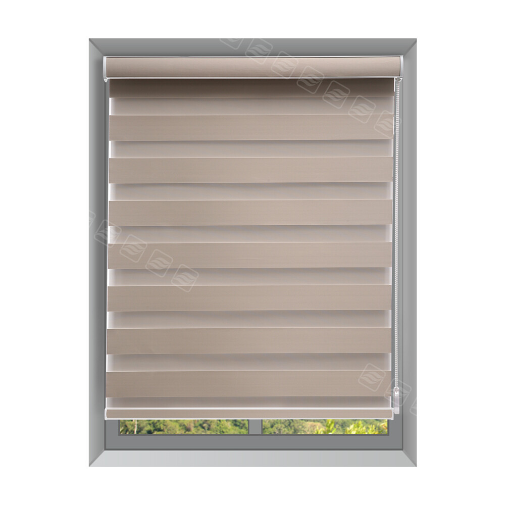 Changshade Customized Size 85% Blackout Roller Blinds Dual Layer Zebra Shades