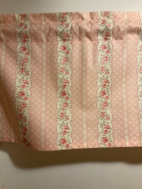 Handmade Light Pink Shabby Chic Valance, 41 X 15 INCHES