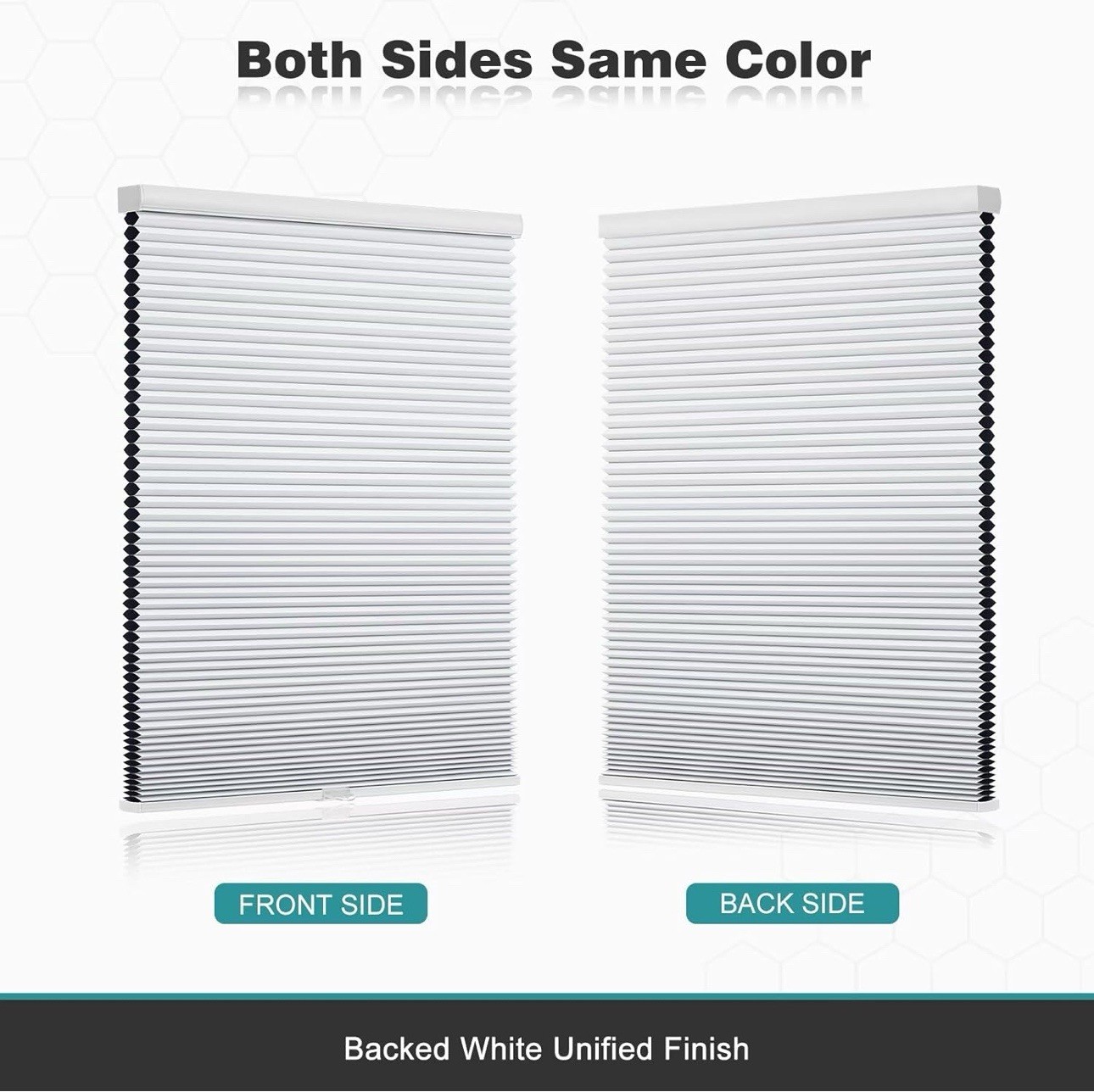 Cellular shadow white blackout shades 24in.Wx64in. Cordless, modern style