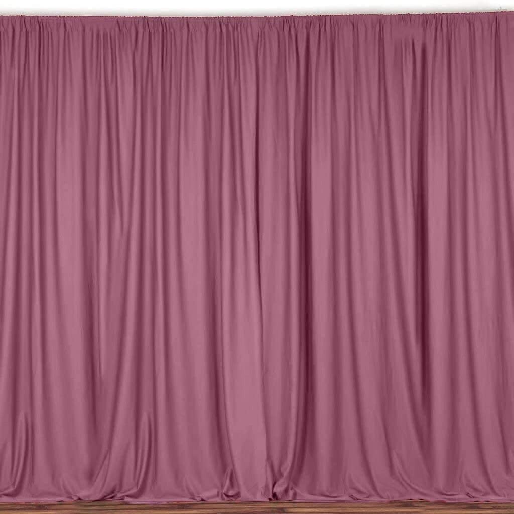 2 pcs 10 feet x 10 feet Polyester Backdrop Drape Curtains Panels – DUSTY ROSE