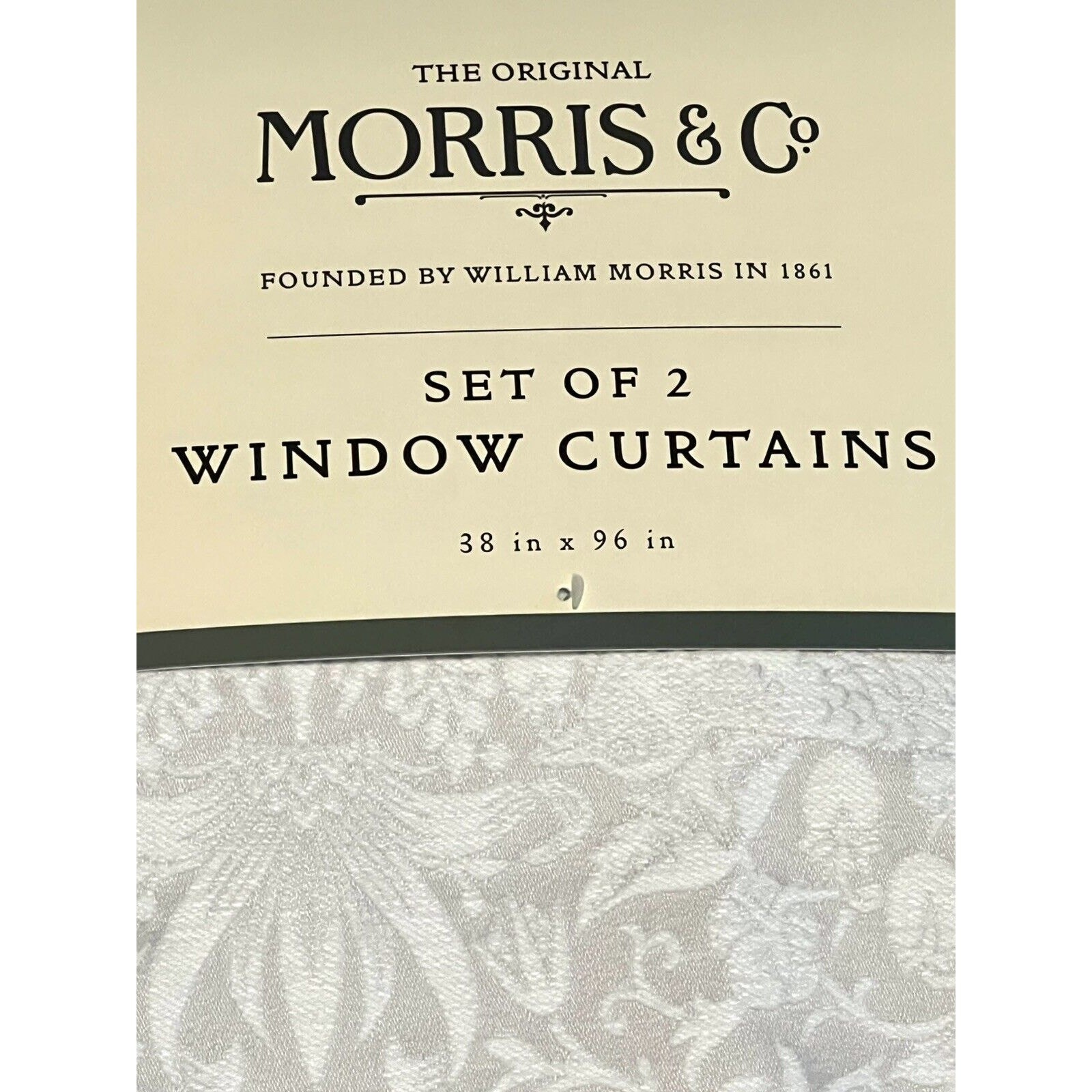 William Morris & Co. Window Curtains Panels Set 38 X 96” Strawberry Thief